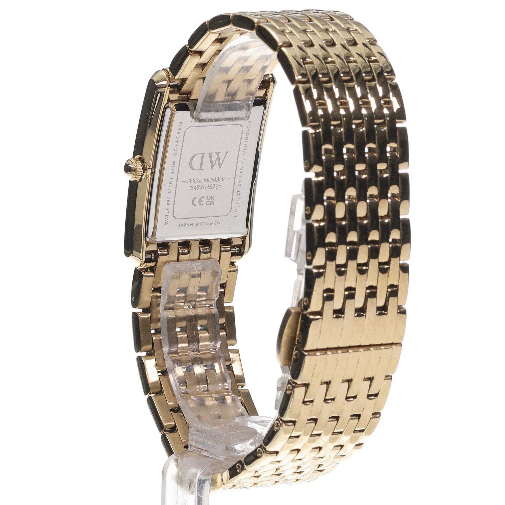 Daniel Wellington DW00100705 Bound Bound 9-Link Gold 22mm zegarek damski klasyczny mineralne - miniatura 4