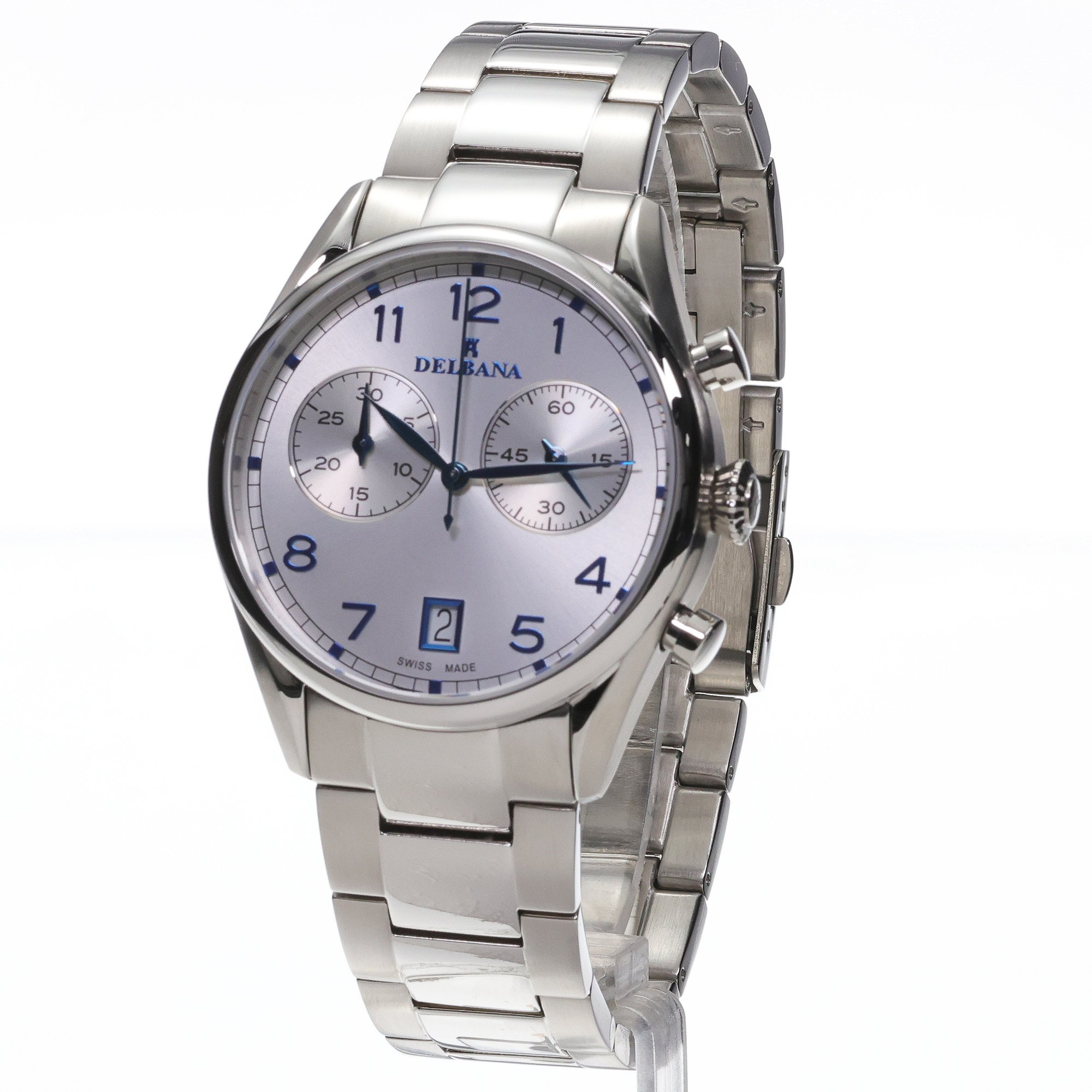 Delbana 417017546062 zegarek srebrny elegancki Fiorentino bransoleta
