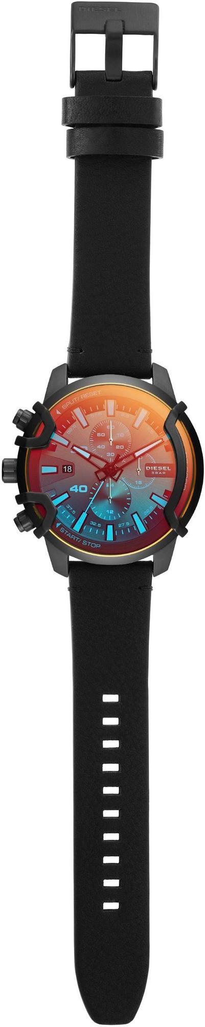 Diesel DZ4519 zegarek czarny sportowy Griffed pasek - miniatura 3