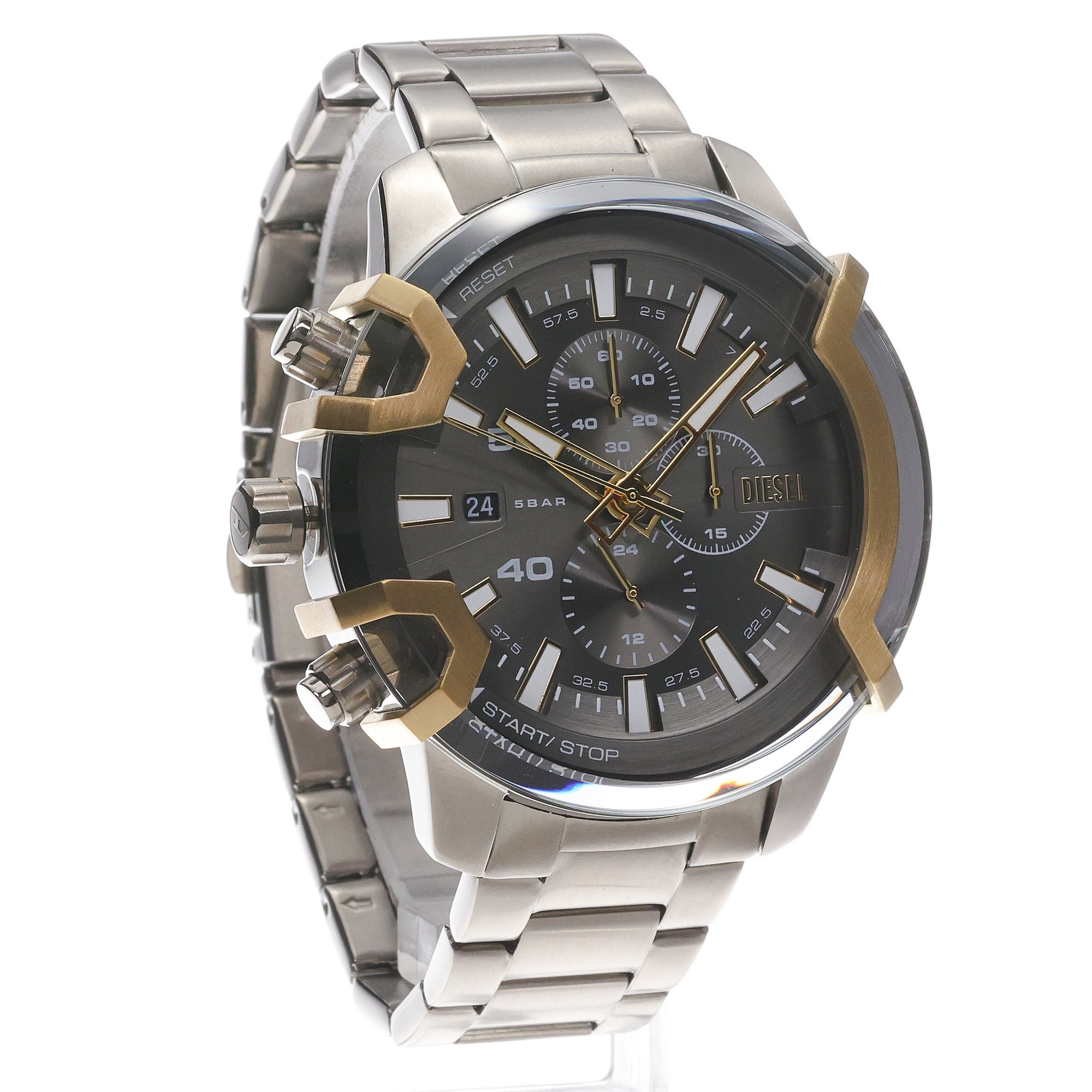 Diesel DZ4668 zegarek szary fashion-modowy Griffed bransoleta - miniatura 3