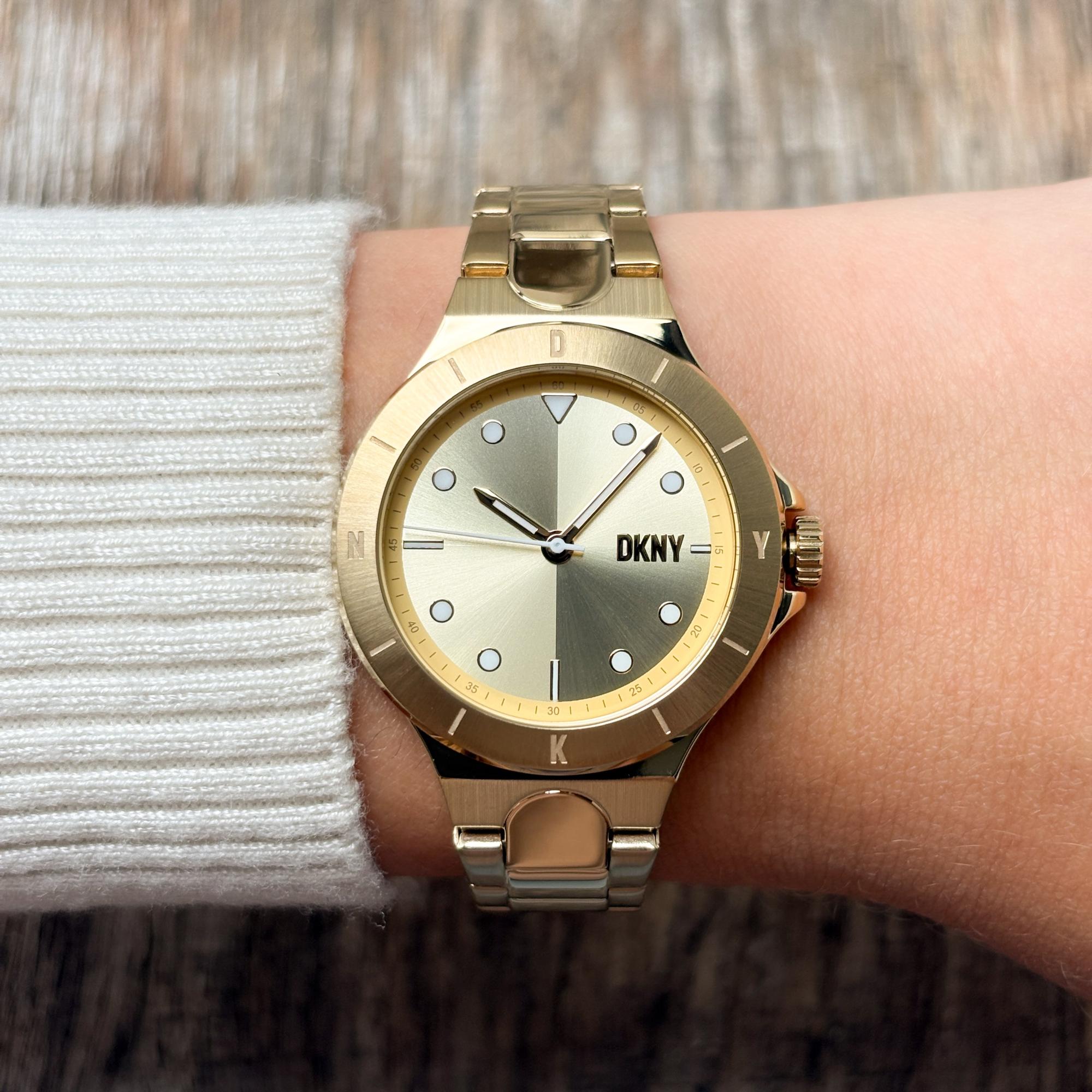 DKNY NY6655 Bransoleta CHAMBERS zegarek damski klasyczny mineralne - miniatura 8