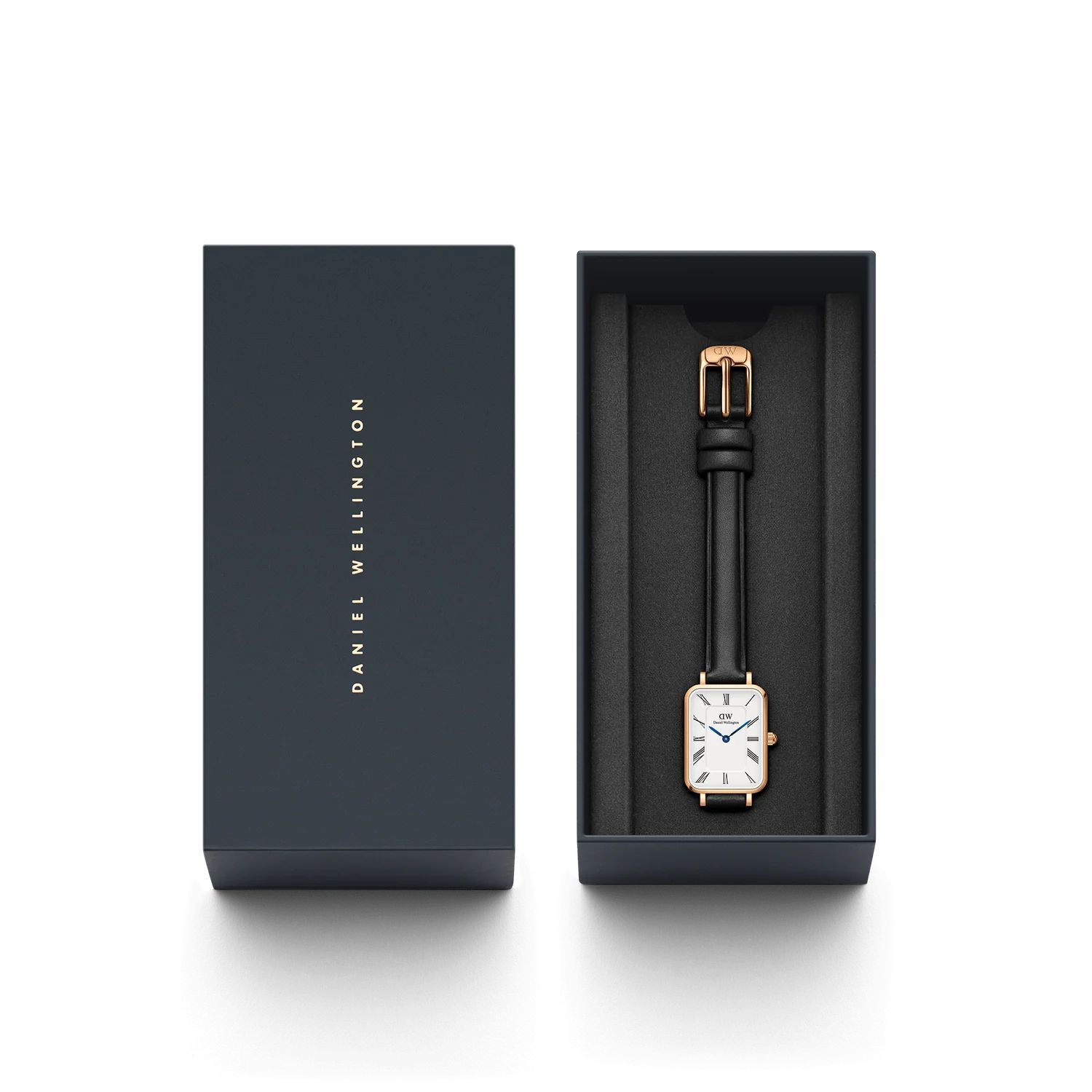 DW00100689 zegarek złoty klasyczny Quadro pasek - miniatura 7