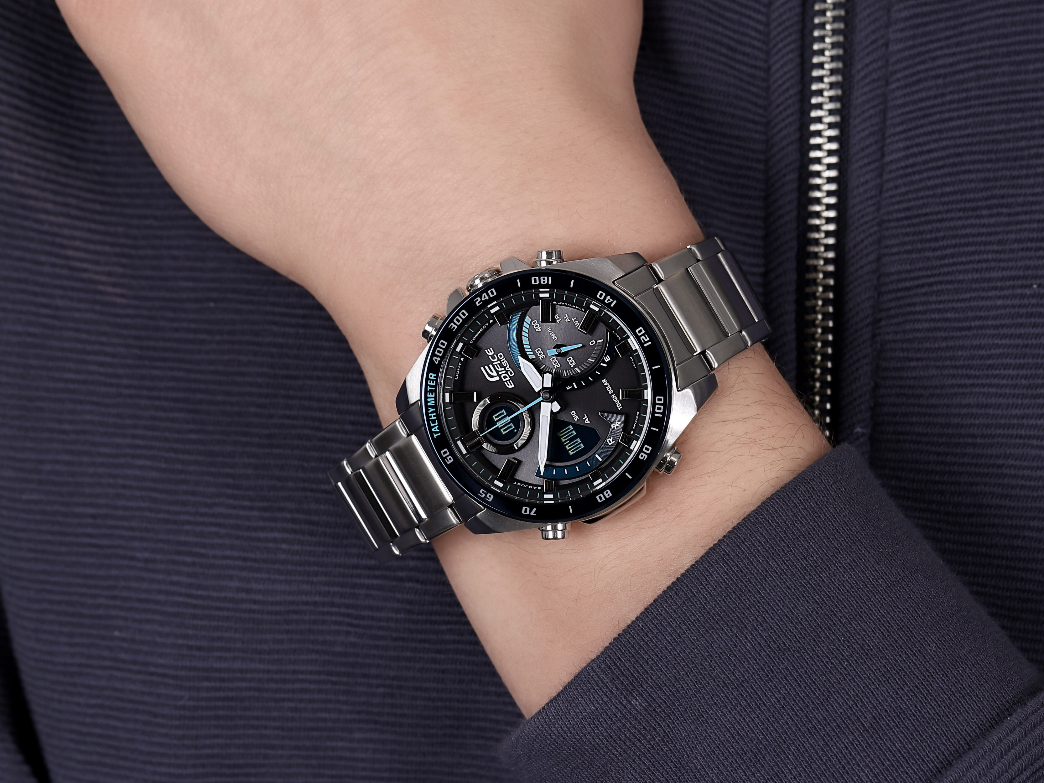 EDIFICE ECB-900DB-1BER EDIFICE Premium zegarek męski sportowy mineralne - miniatura 2