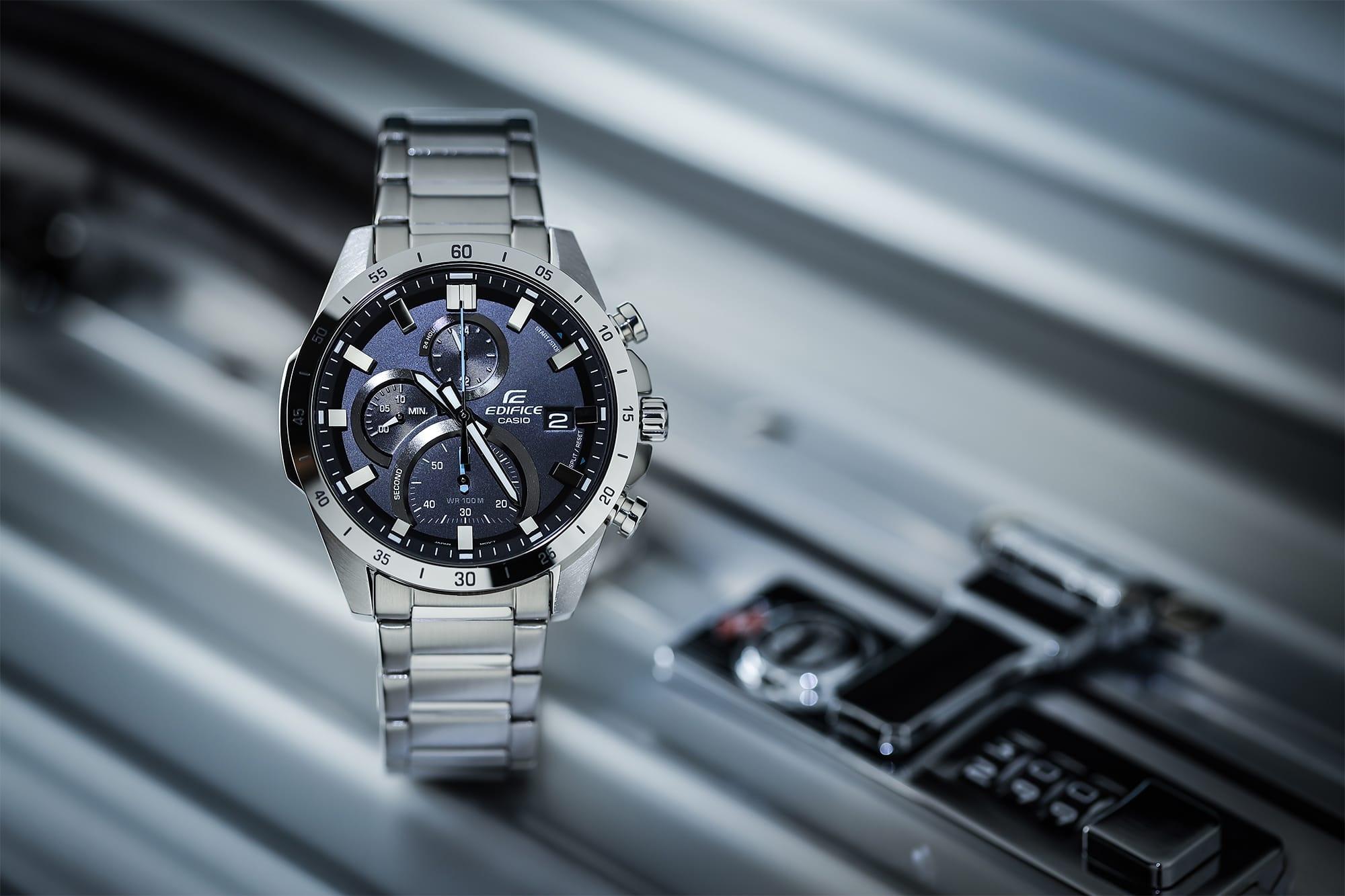 EDIFICE EFR-571D-1AVUEF zegarek srebrny sportowy Edifice bransoleta - miniatura 3