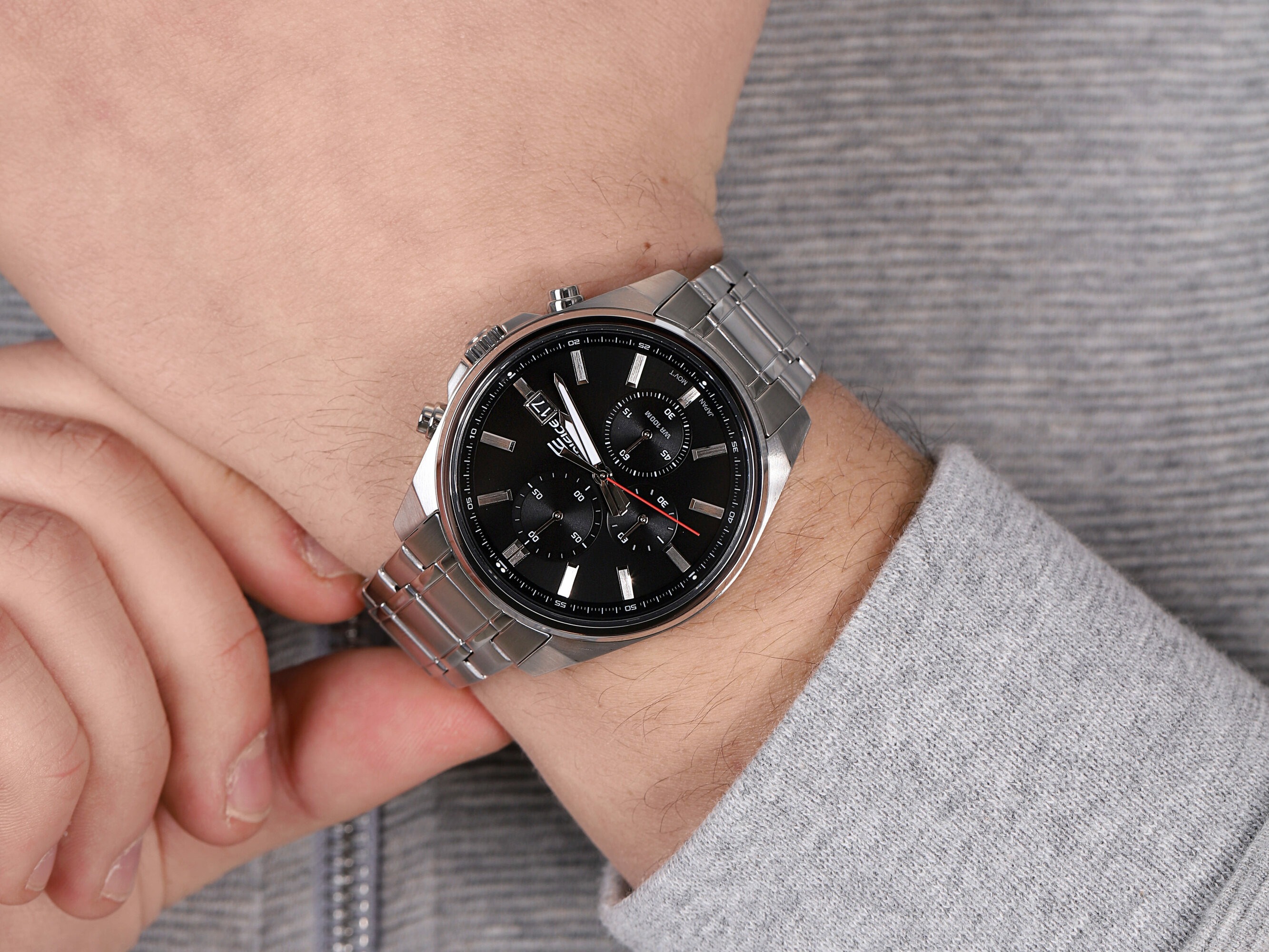 Edifice EFV-610D-1AVUEF zegarek srebrny klasyczny Edifice bransoleta - miniatura 2