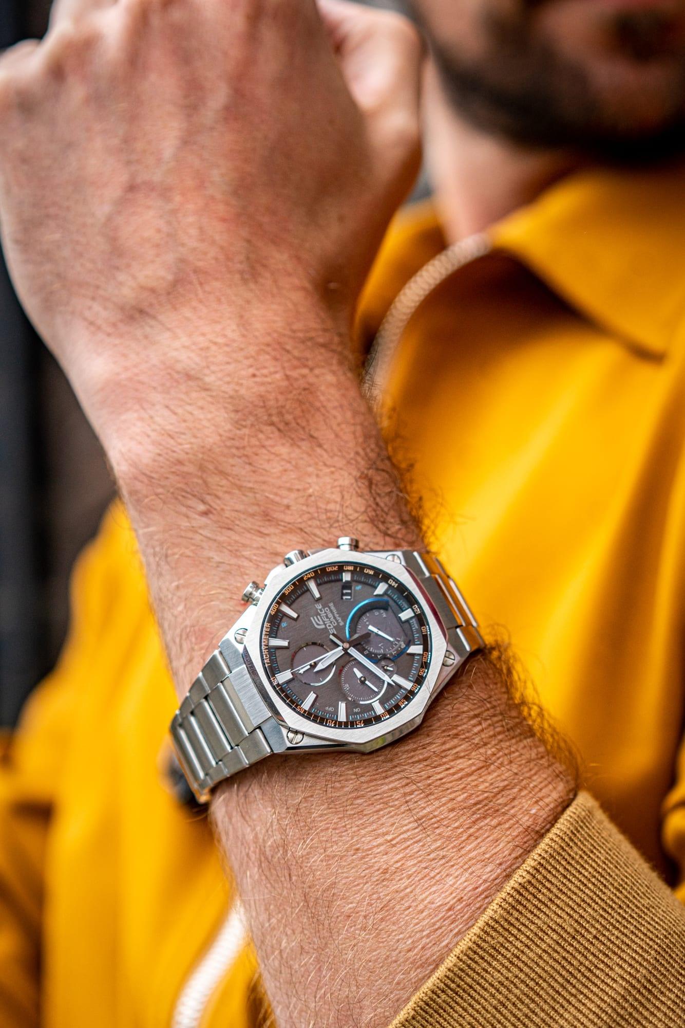 EDIFICE EQB-1100D-1AER smartwatch srebrny sportowy EDIFICE Premium bransoleta - miniatura 7