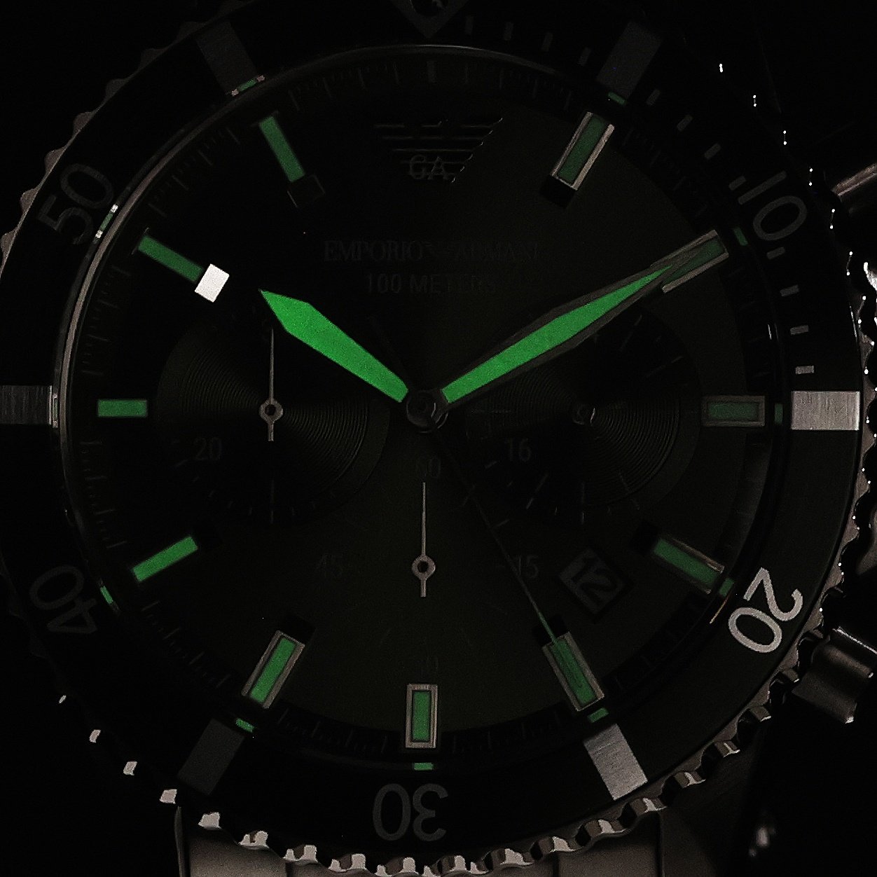 Emporio Armani AR11500 DIVER Diver sportowy zegarek srebrny - miniatura 5