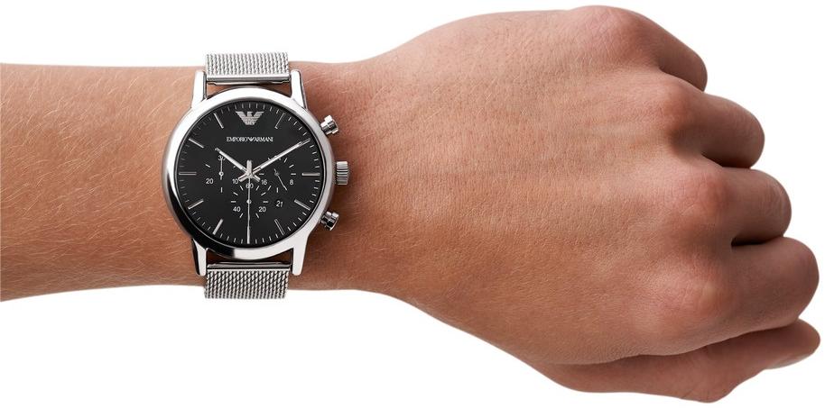 Emporio Armani AR1808 Classics klasyczny zegarek srebrny - miniatura 7