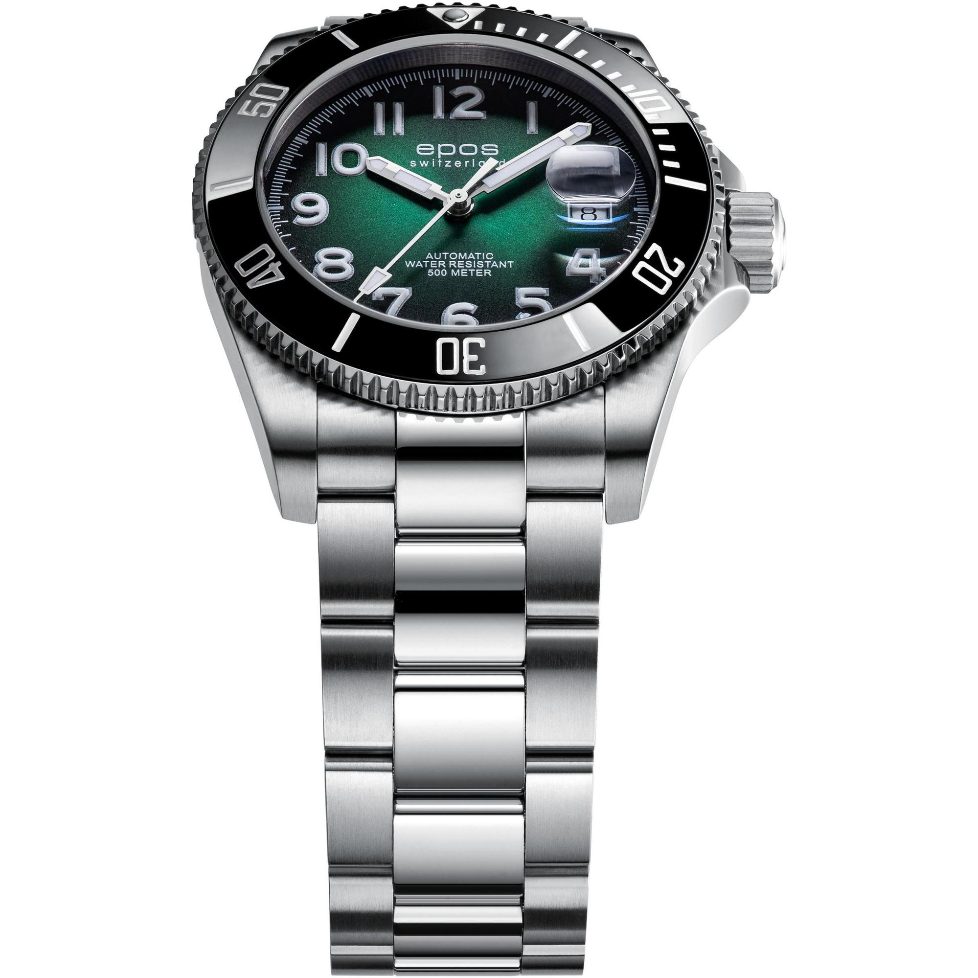 Epos 3504131803390 Sportive 3504 Diver Titanium Sportive klasyczny zegarek szary - miniatura 9