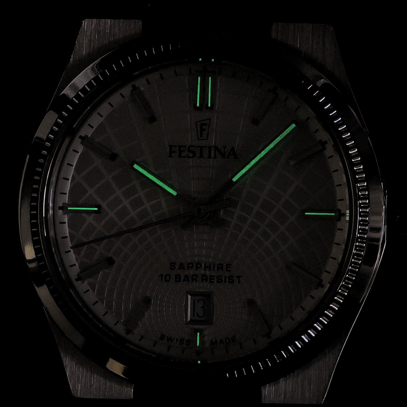 Festina F20051-1 zegarek srebrny klasyczny Swiss Made bransoleta - miniatura 5