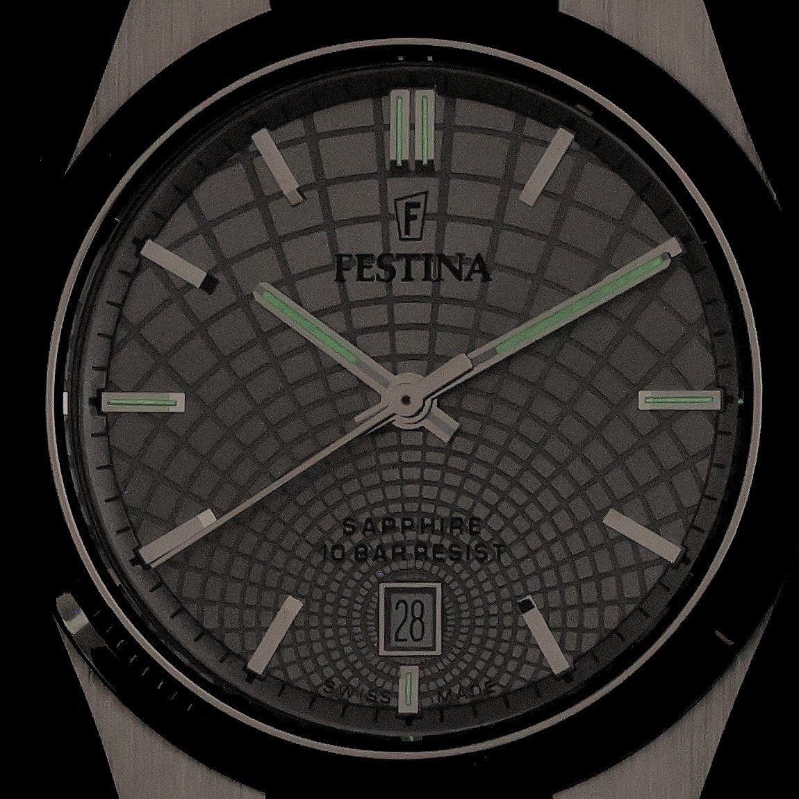Festina F20051-2 zegarek srebrny klasyczny Swiss Made bransoleta - miniatura 5