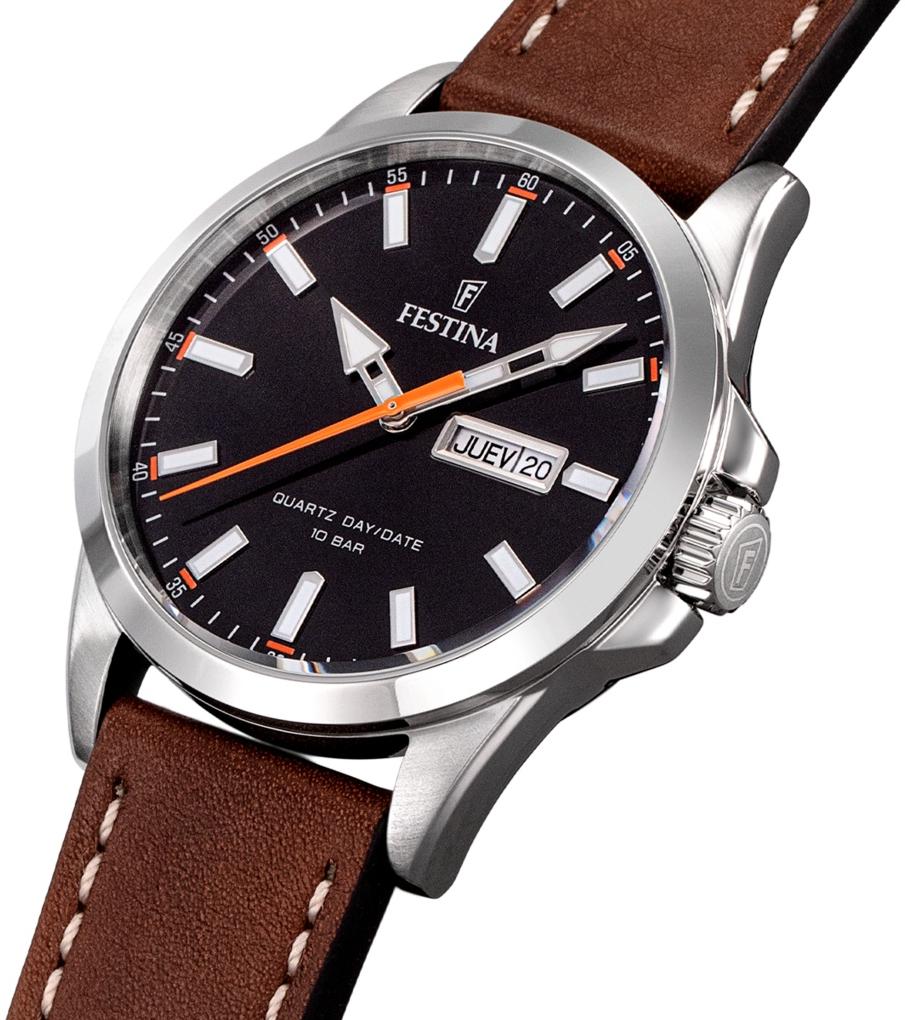 Festina F20358-2 zegarek srebrny klasyczny Classic pasek