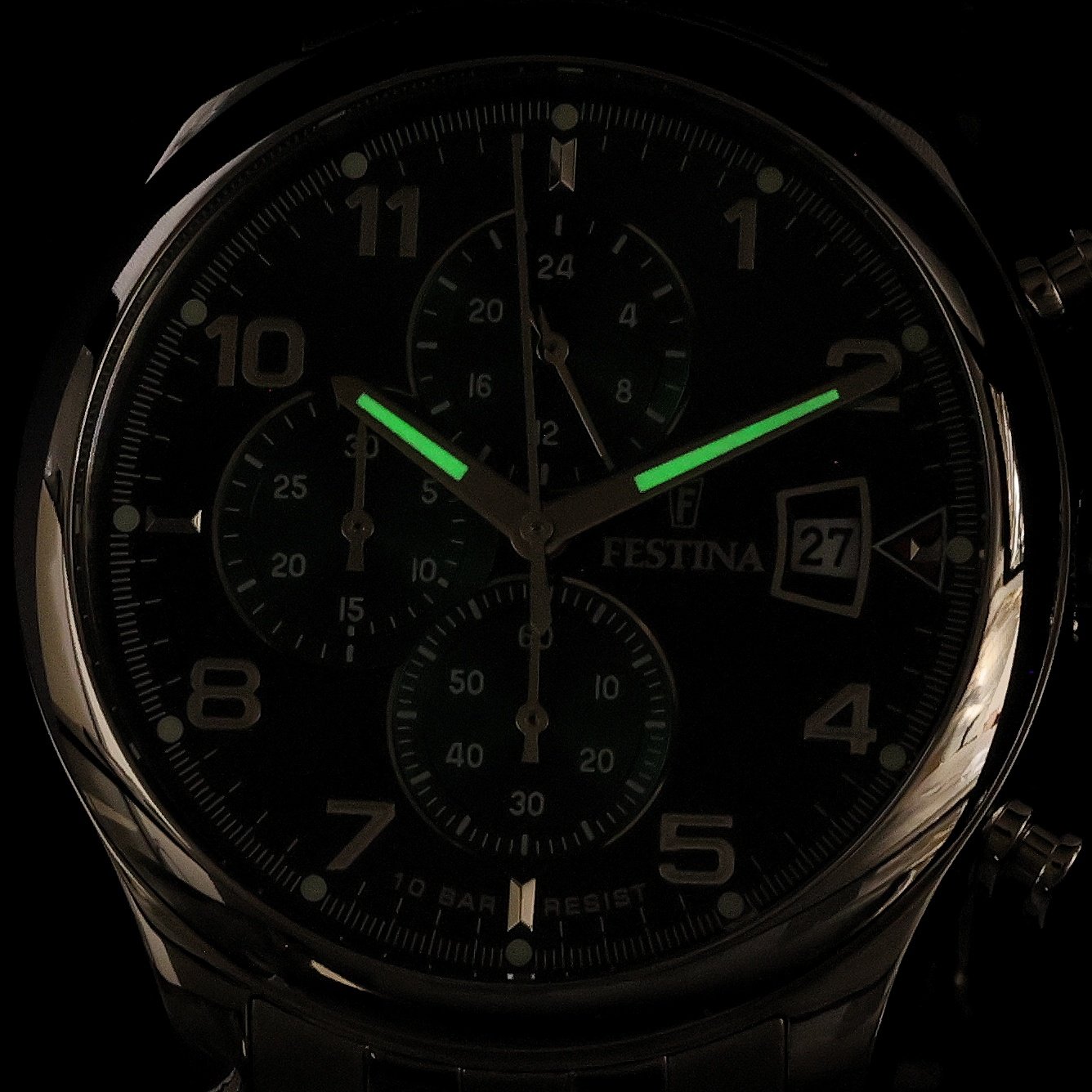 Festina F20374-7 zegarek srebrny Chronograf bransoleta - miniatura 5