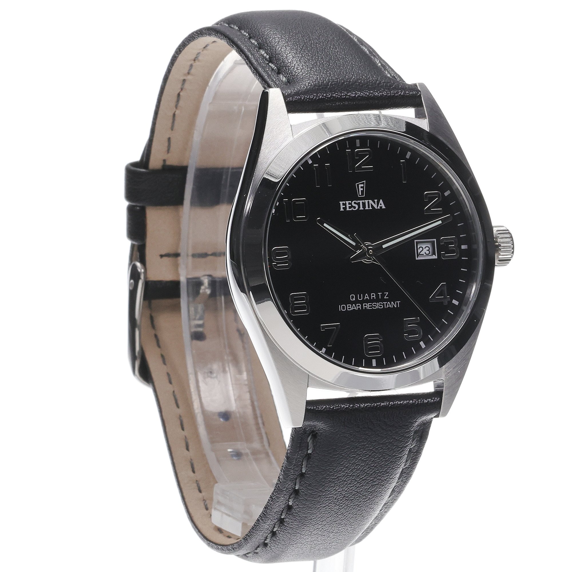 Festina F20446-3 zegarek srebrny klasyczny Classic pasek - miniatura 3