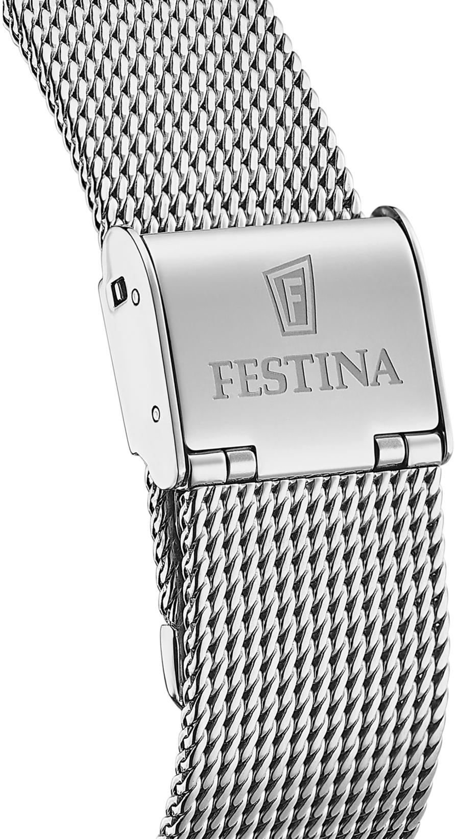 Festina F20475-3 zegarek srebrny klasyczny Classic bransoleta - miniatura 3