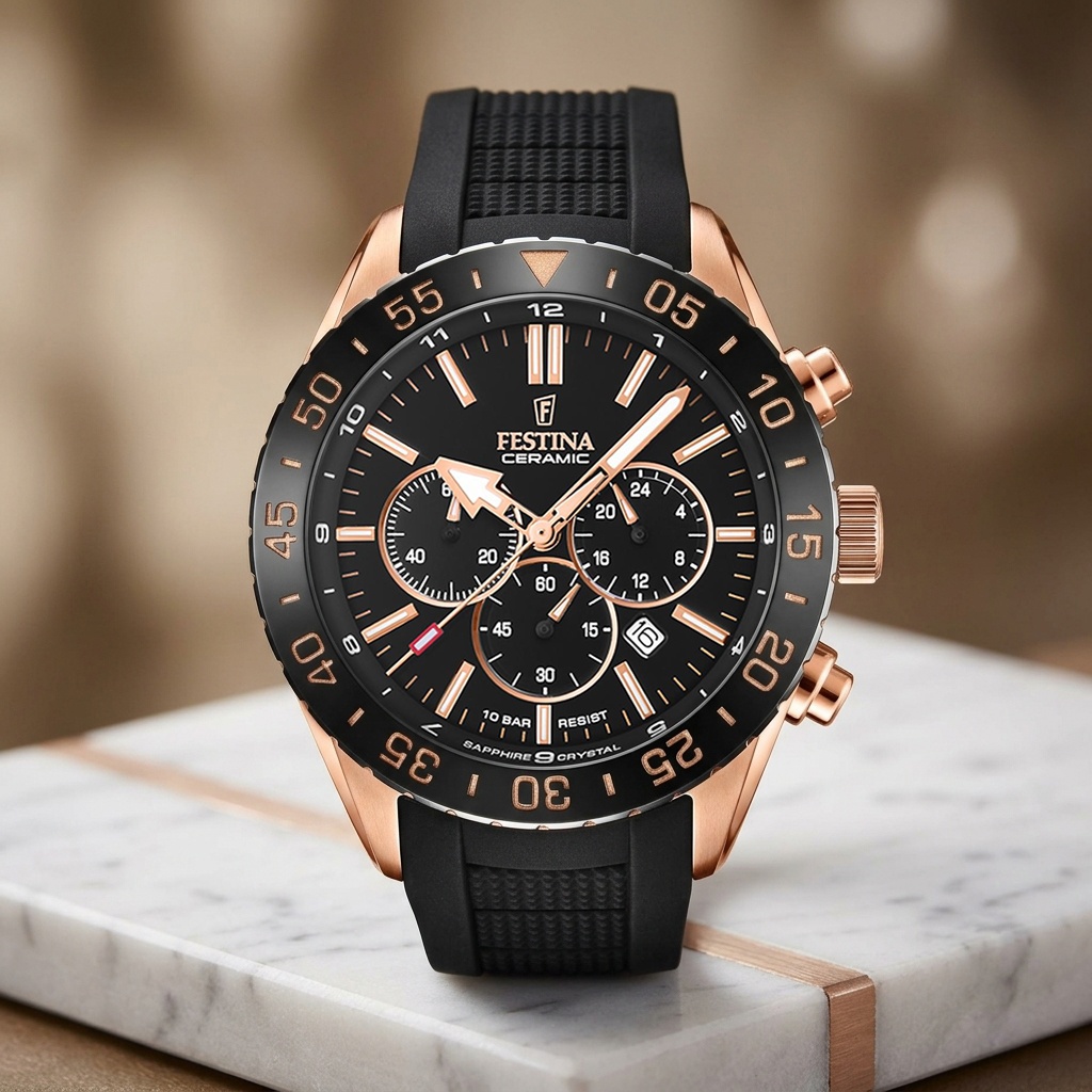 Festina F20516-2 Ceramic zegarek sportowy Chronograf - miniatura 4