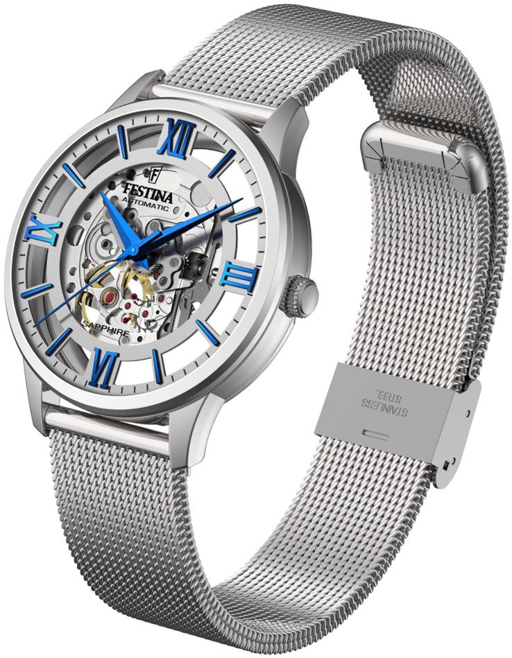 Festina F20534-1 zegarek srebrny klasyczny Classic bransoleta