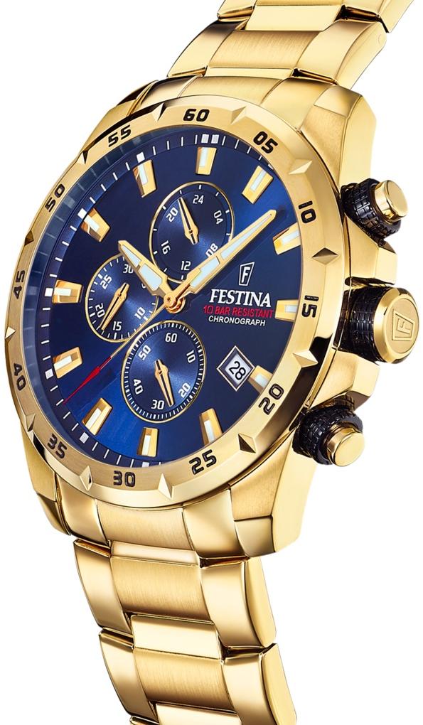 Festina F20541-2 Chrono Sport Chronograf sportowy zegarek złoty