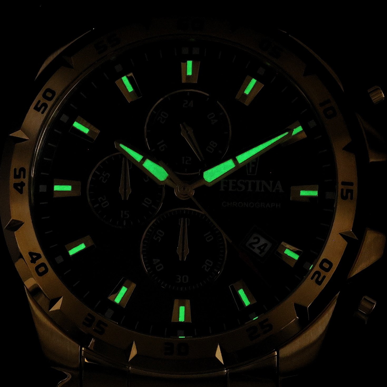 Festina F20541-3 Chrono Sport Chronograf sportowy zegarek złoty - miniatura 5