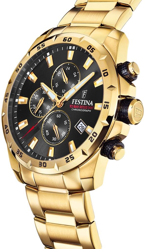 Festina F20541-4 Chrono Sport Chronograf sportowy zegarek złoty