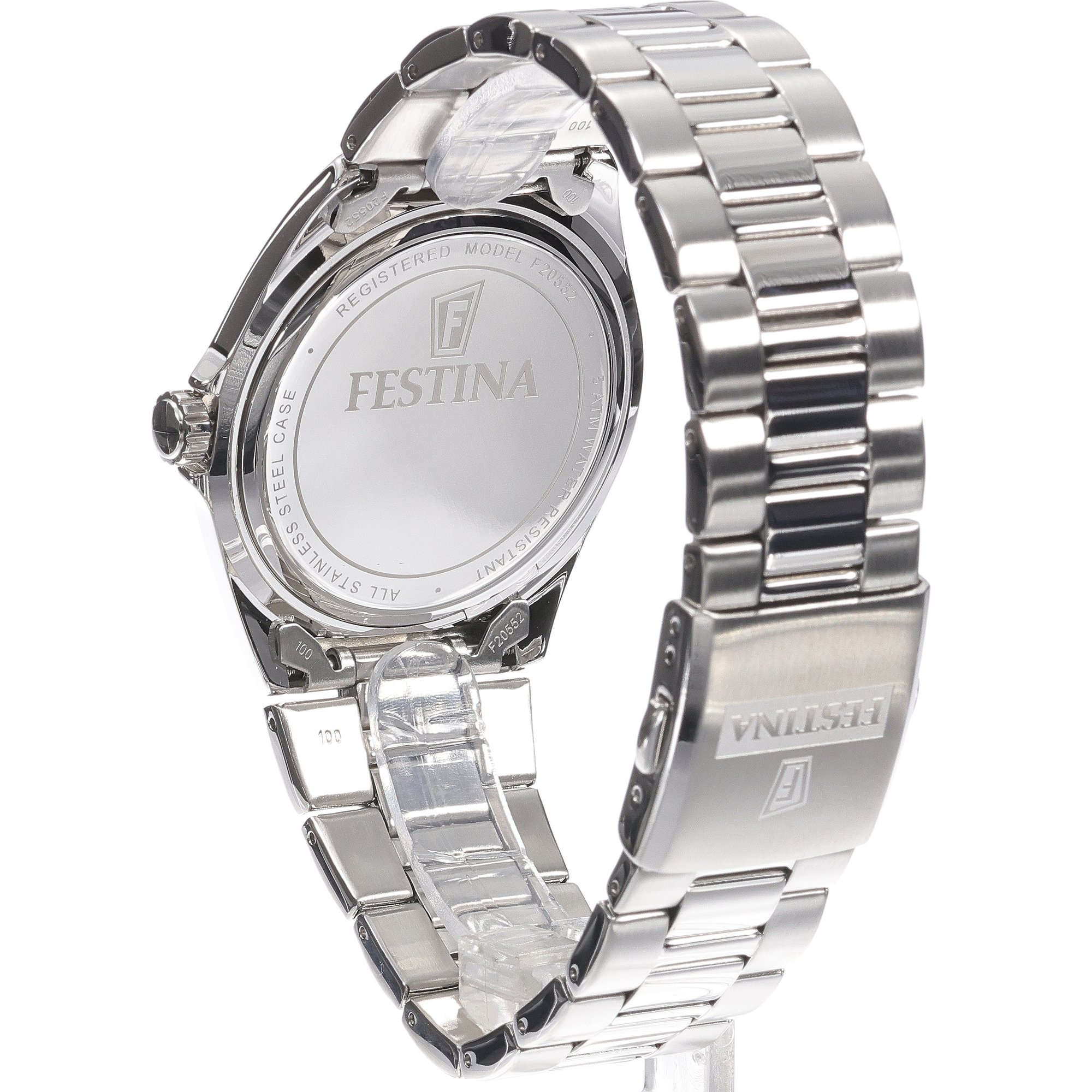 Festina F20552-1 zegarek srebrny klasyczny Classic bransoleta - miniatura 4