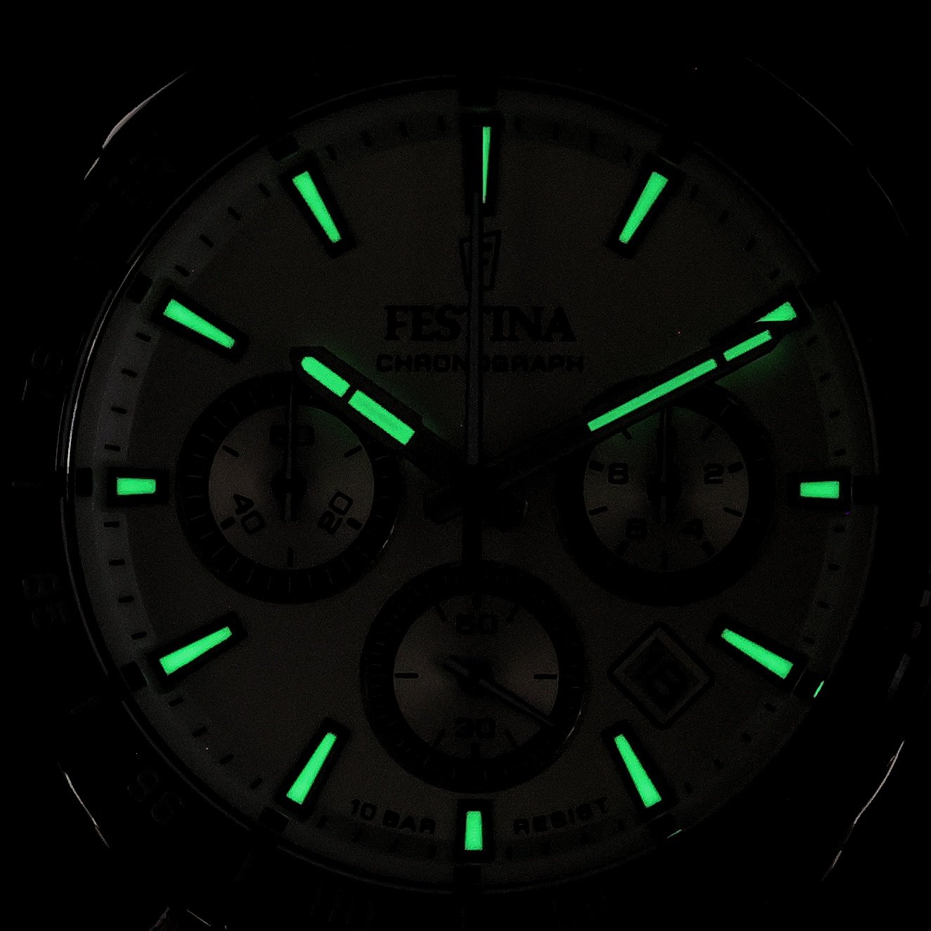 Festina F20561-1 zegarek srebrny sportowy Timeless Chronograph pasek - miniatura 5
