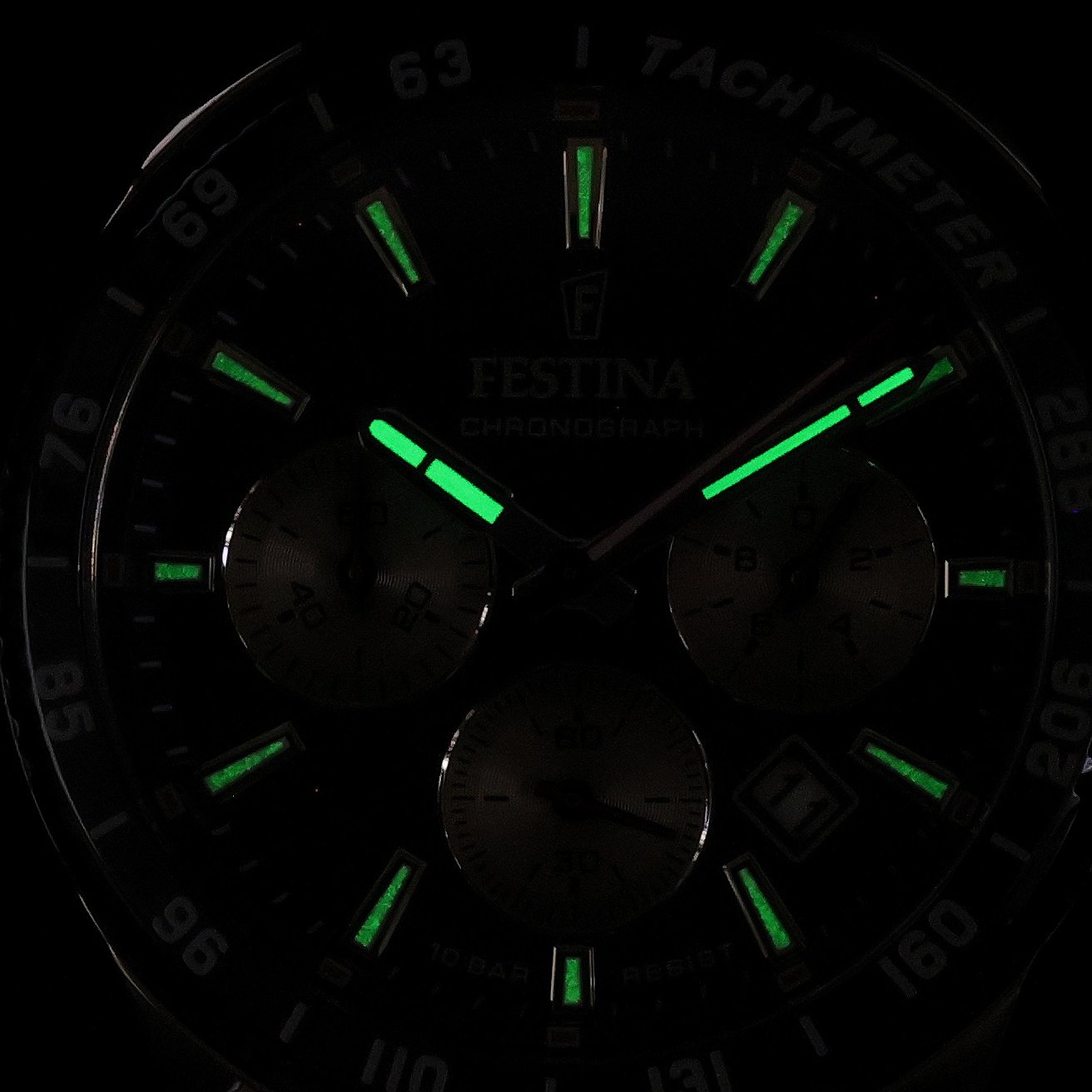 Festina F20561-2 zegarek srebrny sportowy Timeless Chronograph pasek - miniatura 5
