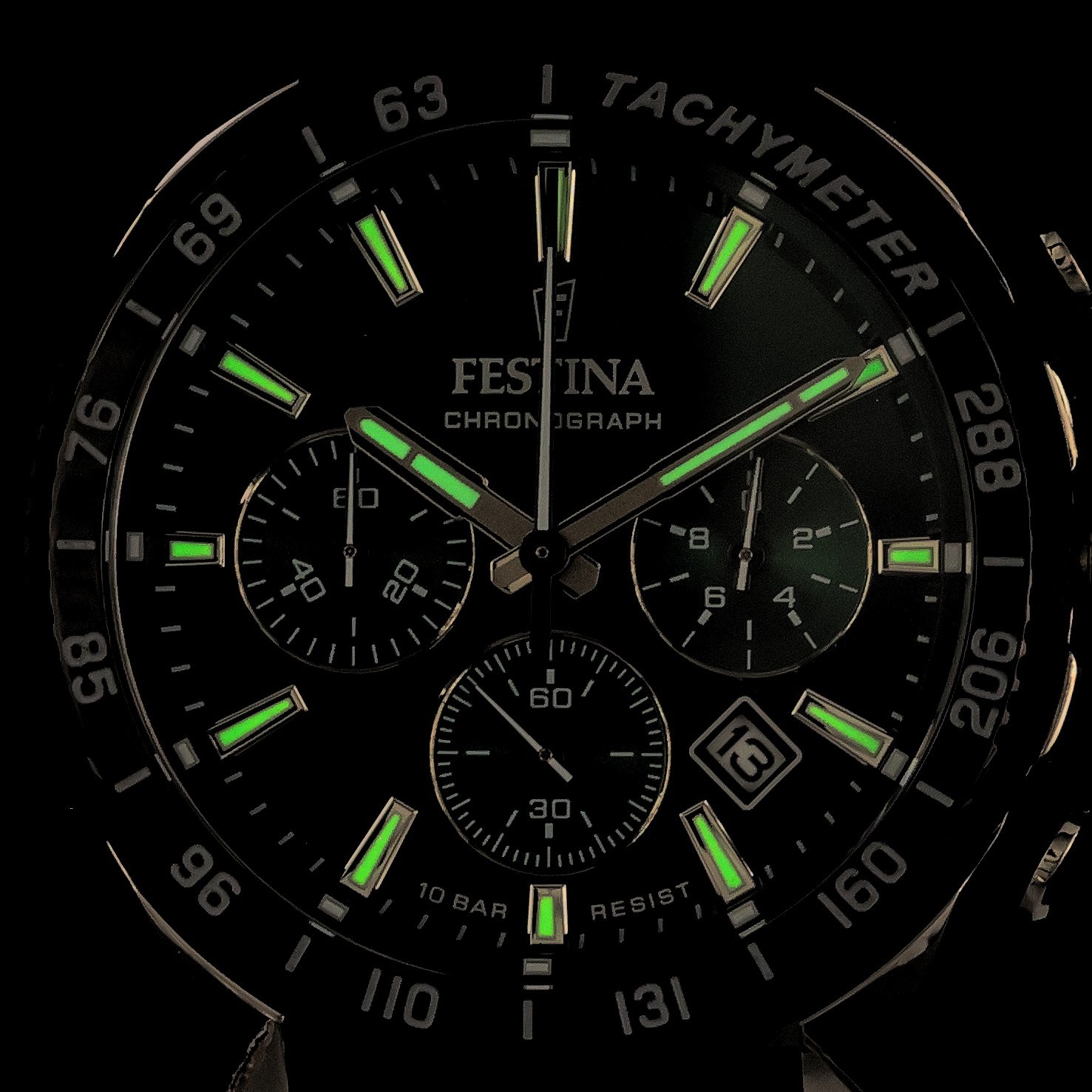 Festina F20561-5 zegarek srebrny sportowy Timeless Chronograph pasek - miniatura 5
