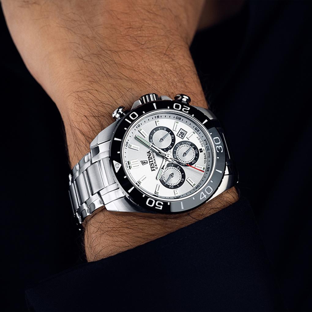Festina F20575-1 Ceramic Chrono zegarek sportowy Ceramic