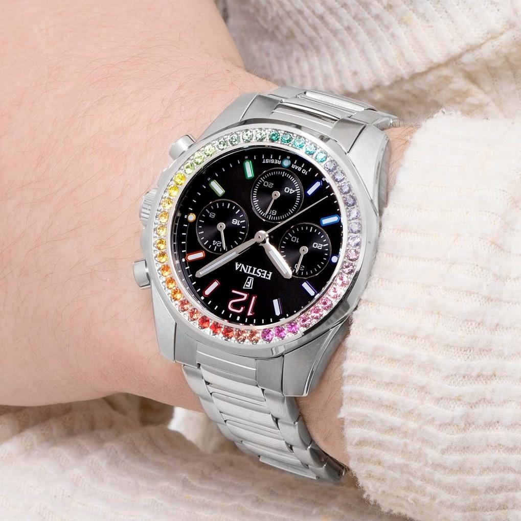 Festina F20606-3 Boyfriend Rainbow Chronograph zegarek sportowy Boyfriend - miniatura 4