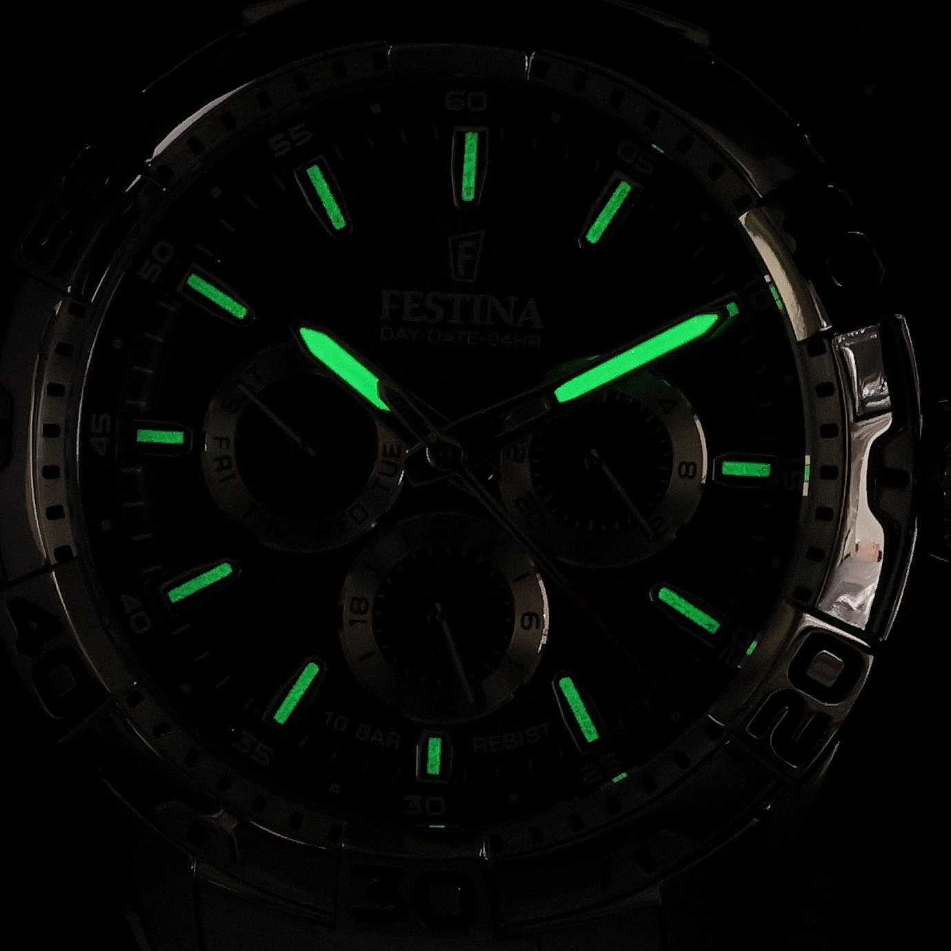 Festina F20623-3 zegarek srebrny elegancki Multifunction bransoleta - miniatura 5