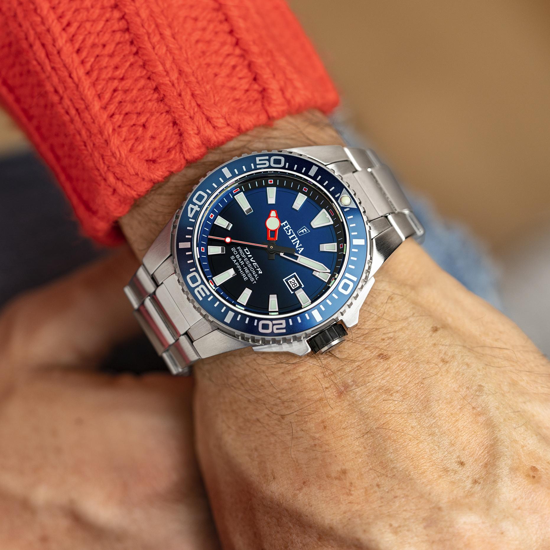 Festina F20663-1 męski zegarek Diver bransoleta - miniatura 3