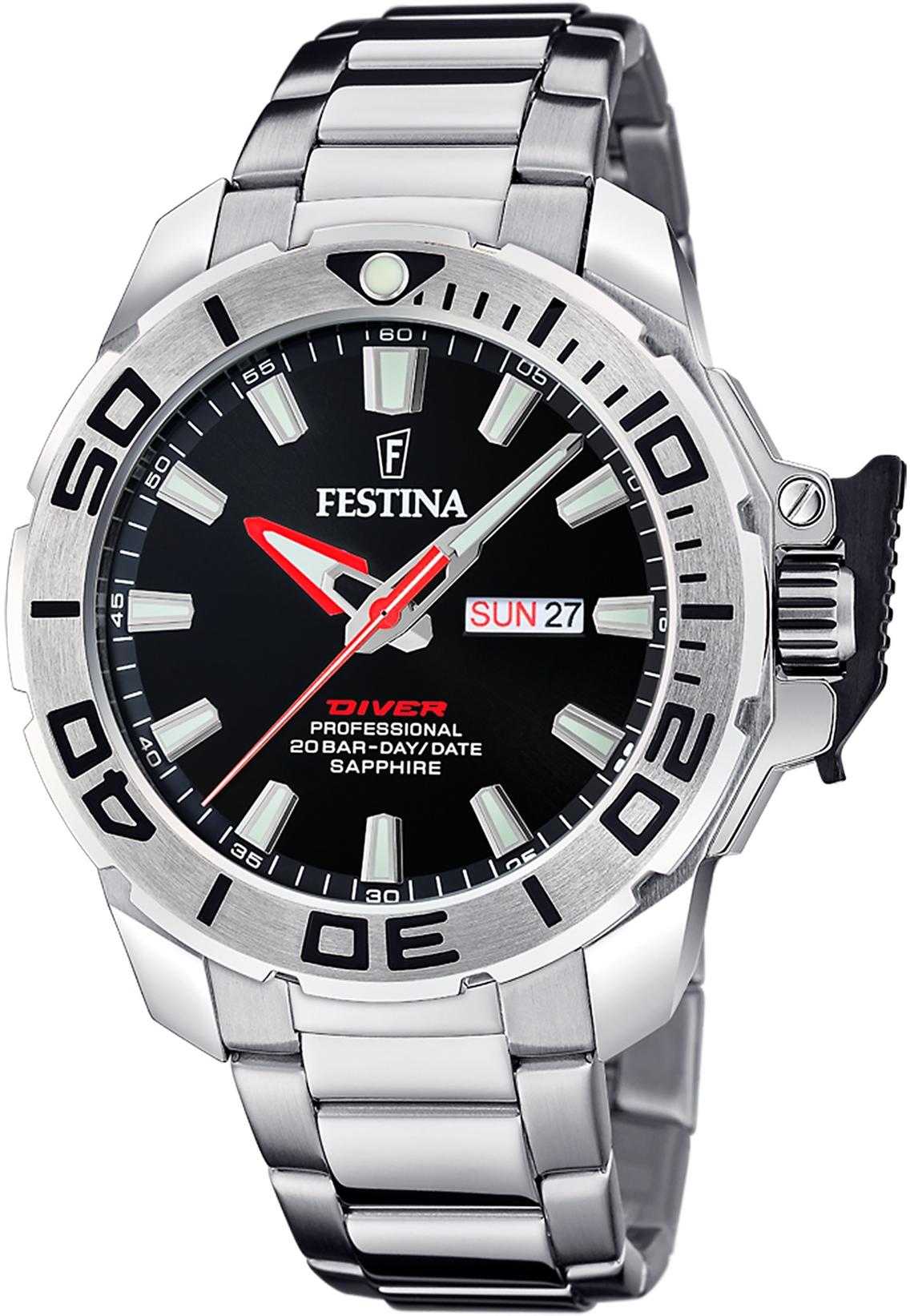 Festina F20665-4 męski zegarek Diver bransoleta
