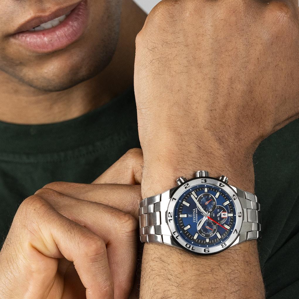 Festina F20670-1 zegarek męski sportowy Chrono Bike bransoleta - miniatura 10