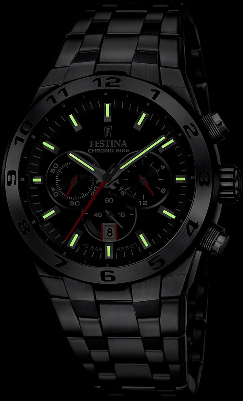 Festina F20670-6 zegarek srebrny sportowy Chrono Bike bransoleta - miniatura 5