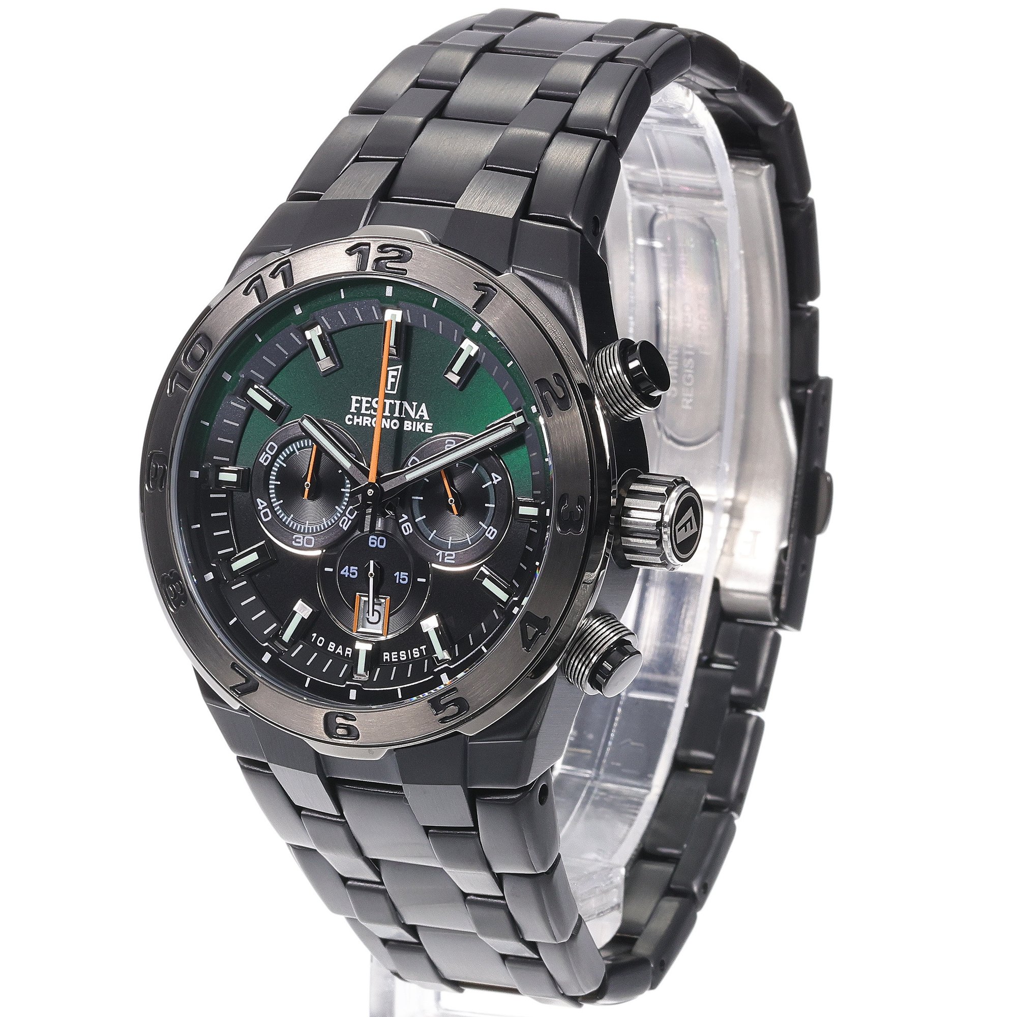 Festina F20673-2 zegarek czarny sportowy Chrono Bike bransoleta - miniatura 2