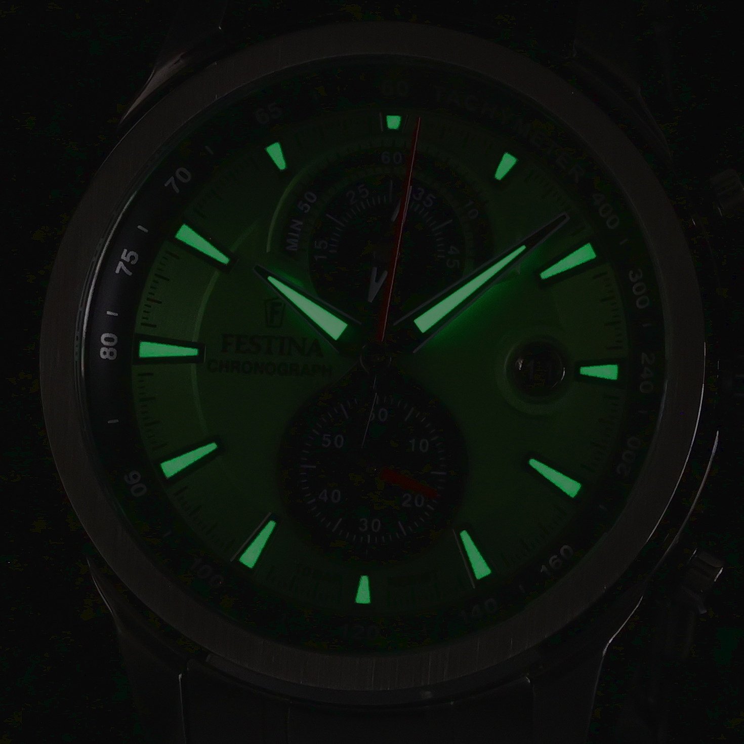 Festina F20694-3 zegarek srebrny sportowy Timeless Chronograph bransoleta - miniatura 5