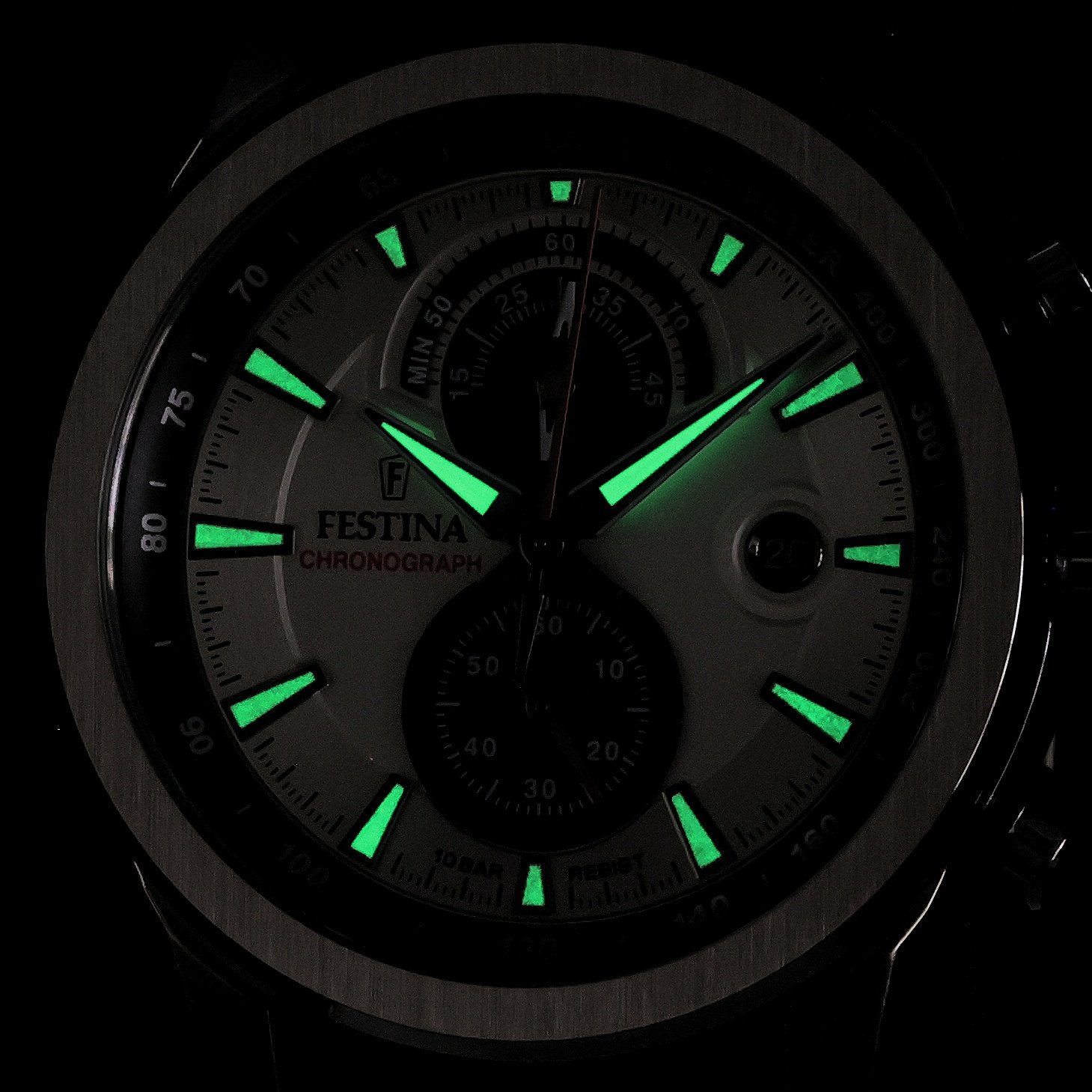 Festina F20695-1 zegarek srebrny sportowy Timeless Chronograph pasek - miniatura 5