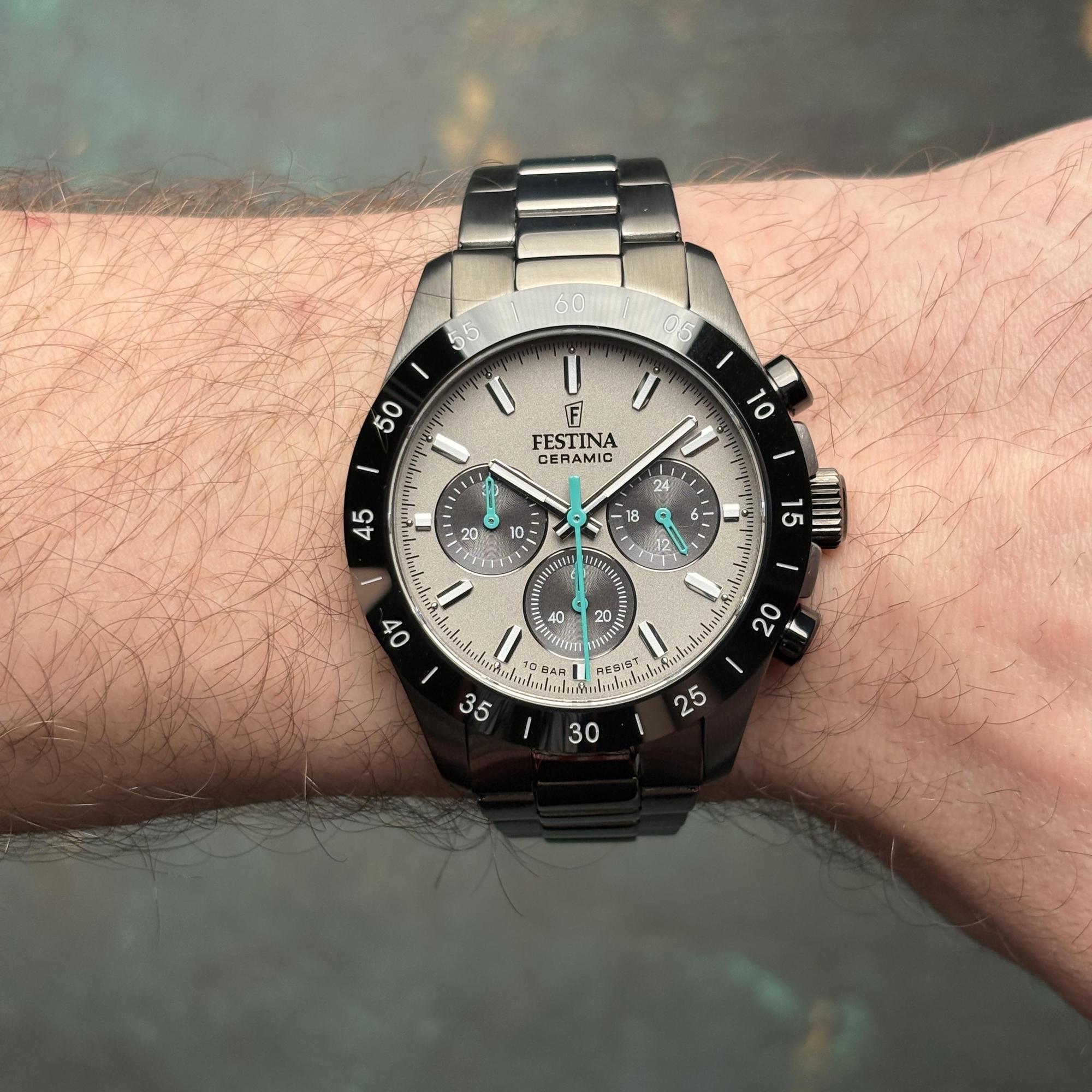 Festina F20703-1 Ceramic zegarek męski sportowy mineralne
