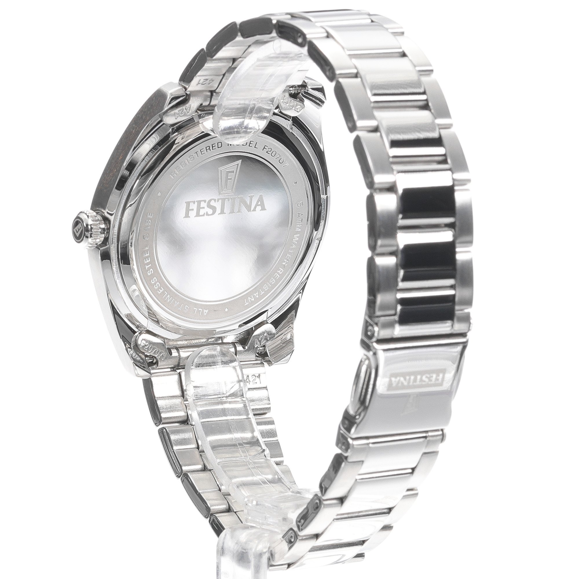 Festina F20707-8 zegarek srebrny klasyczny Classic bransoleta