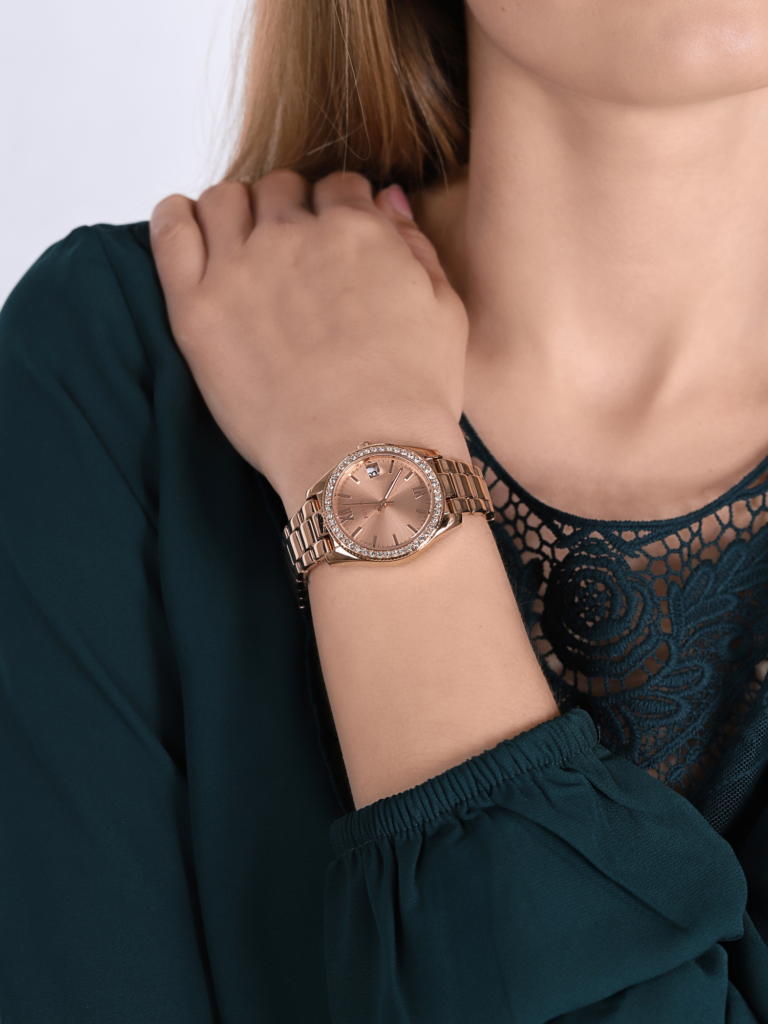 Scarlette Mini Rose Gold Stainless Steel 32mm Fossil ES4318 - hover