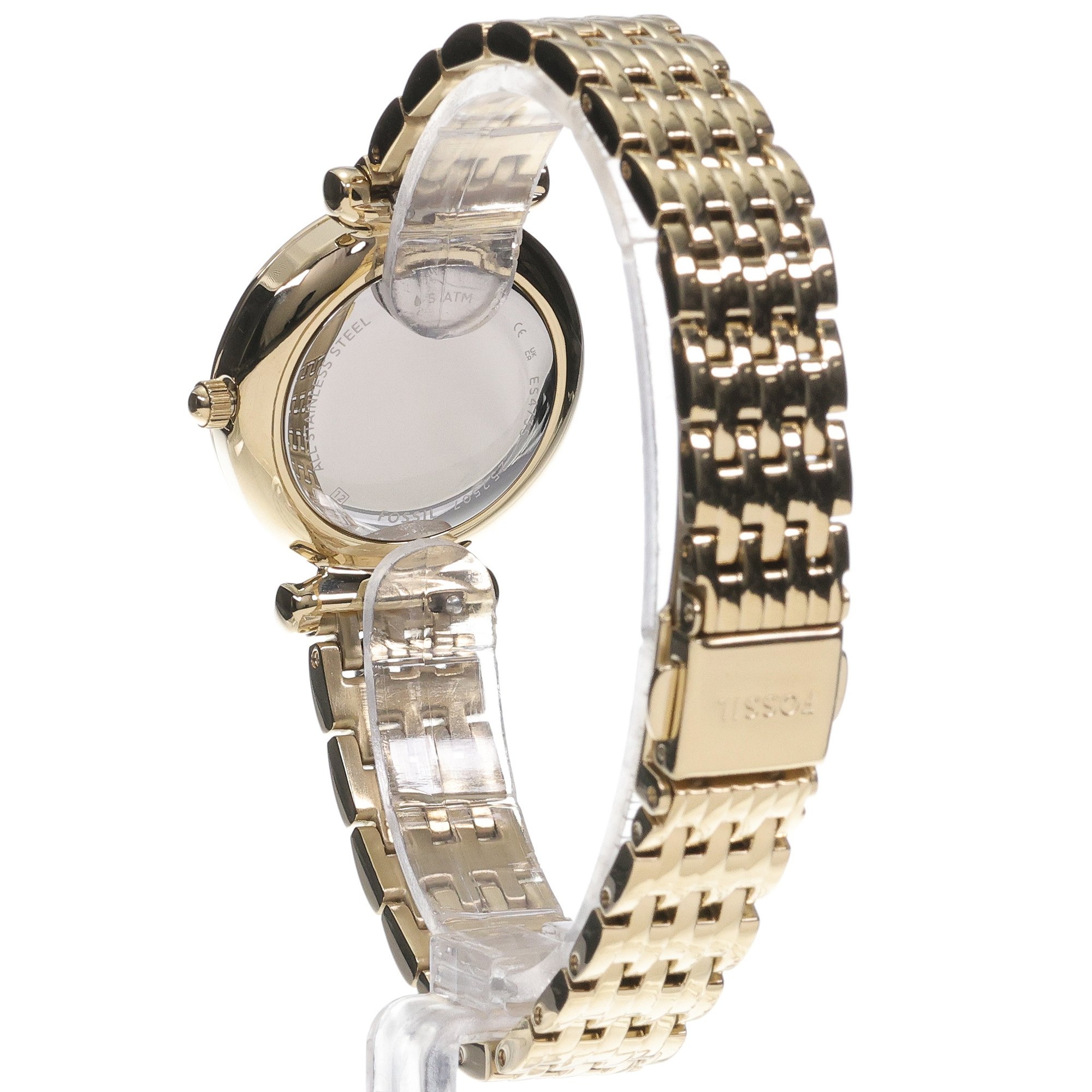 Fossil ES4735 Carlie CARLIE MINI Gold Stainless Steel 28mm zegarek damski klasyczny mineralne - miniatura 4