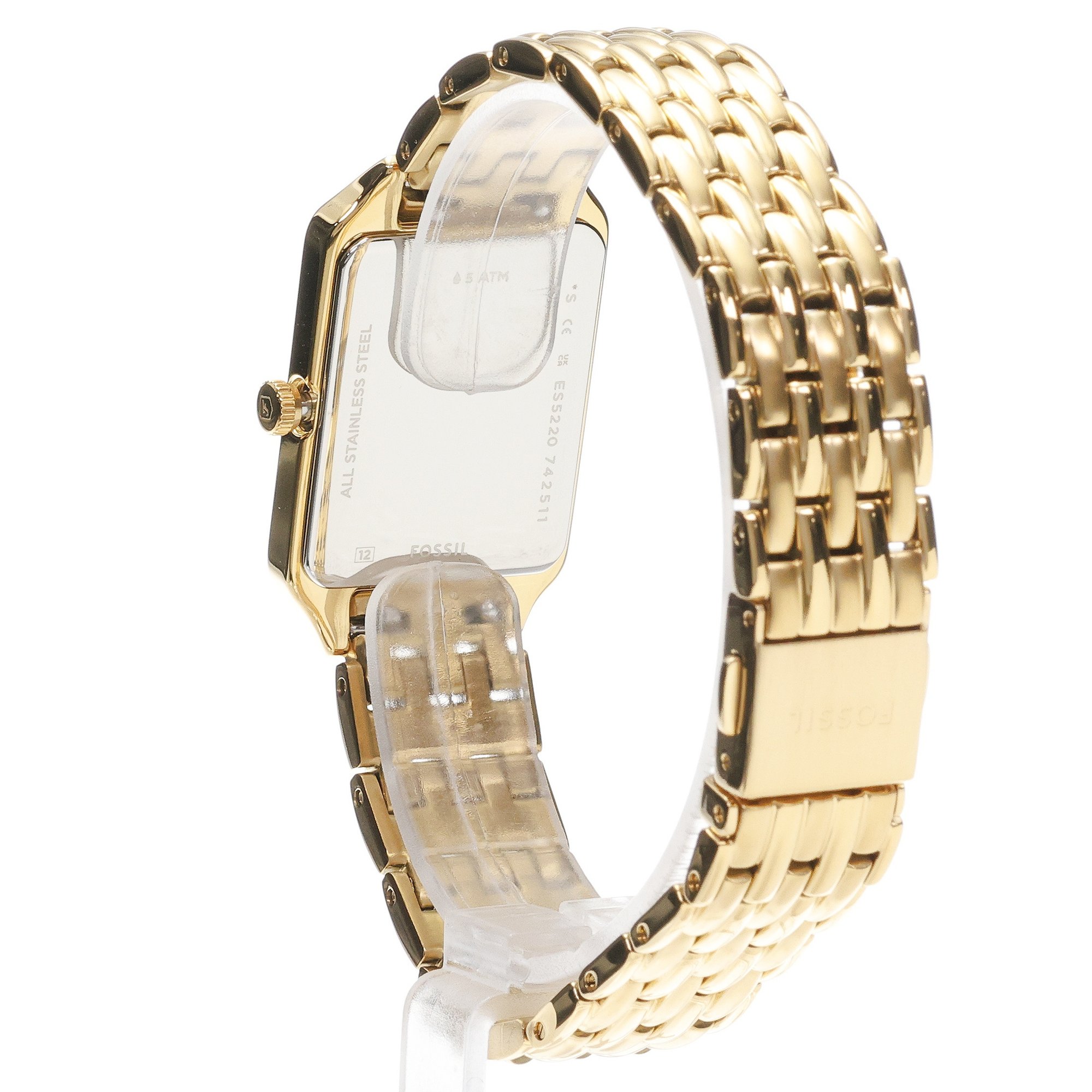 Fossil ES5220 RAQUEL Gold Stainless Steel 23mm Damskie klasyczny zegarek złoty - miniatura 4