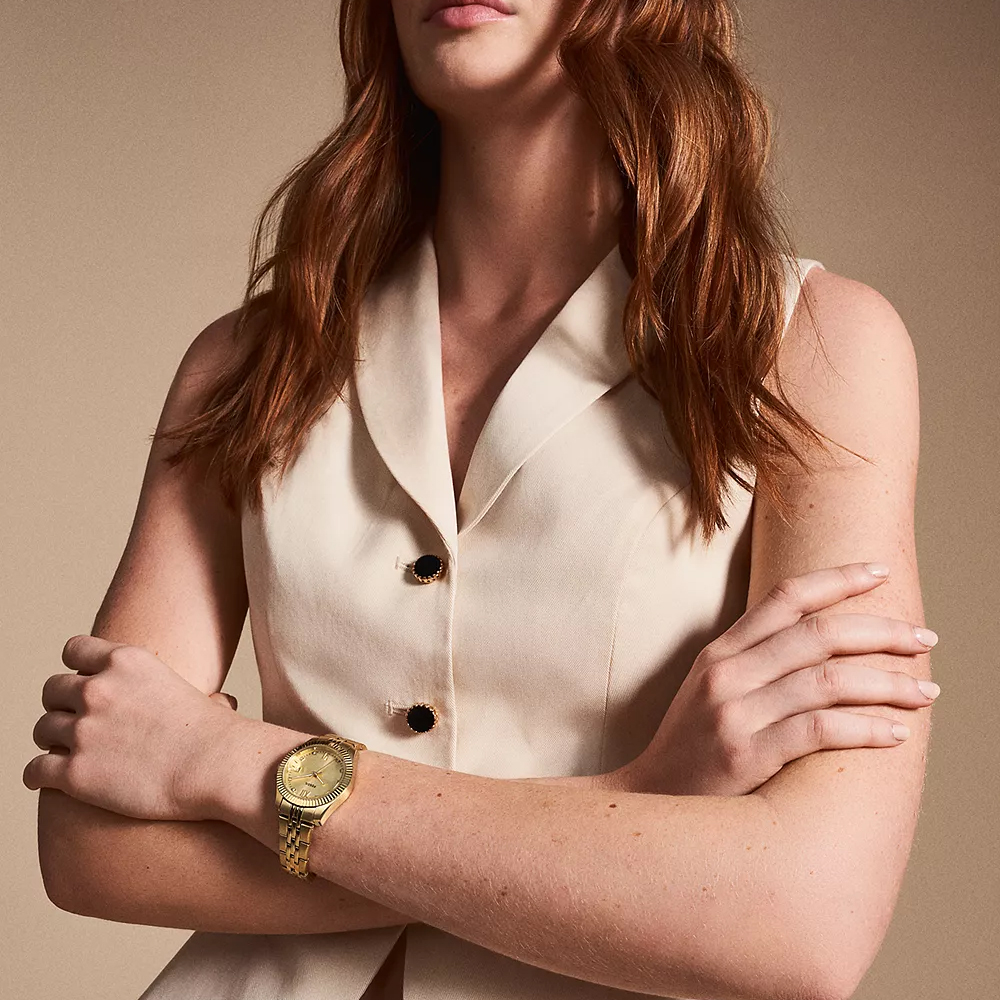 SCARLETTE Gold Stainless Steel 32mm Fossil ES5338 - hover