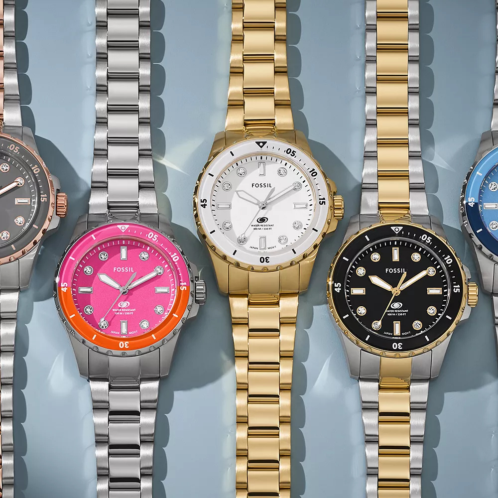 Fossil ES5350 zegarek złoty klasyczny Damskie bransoleta
