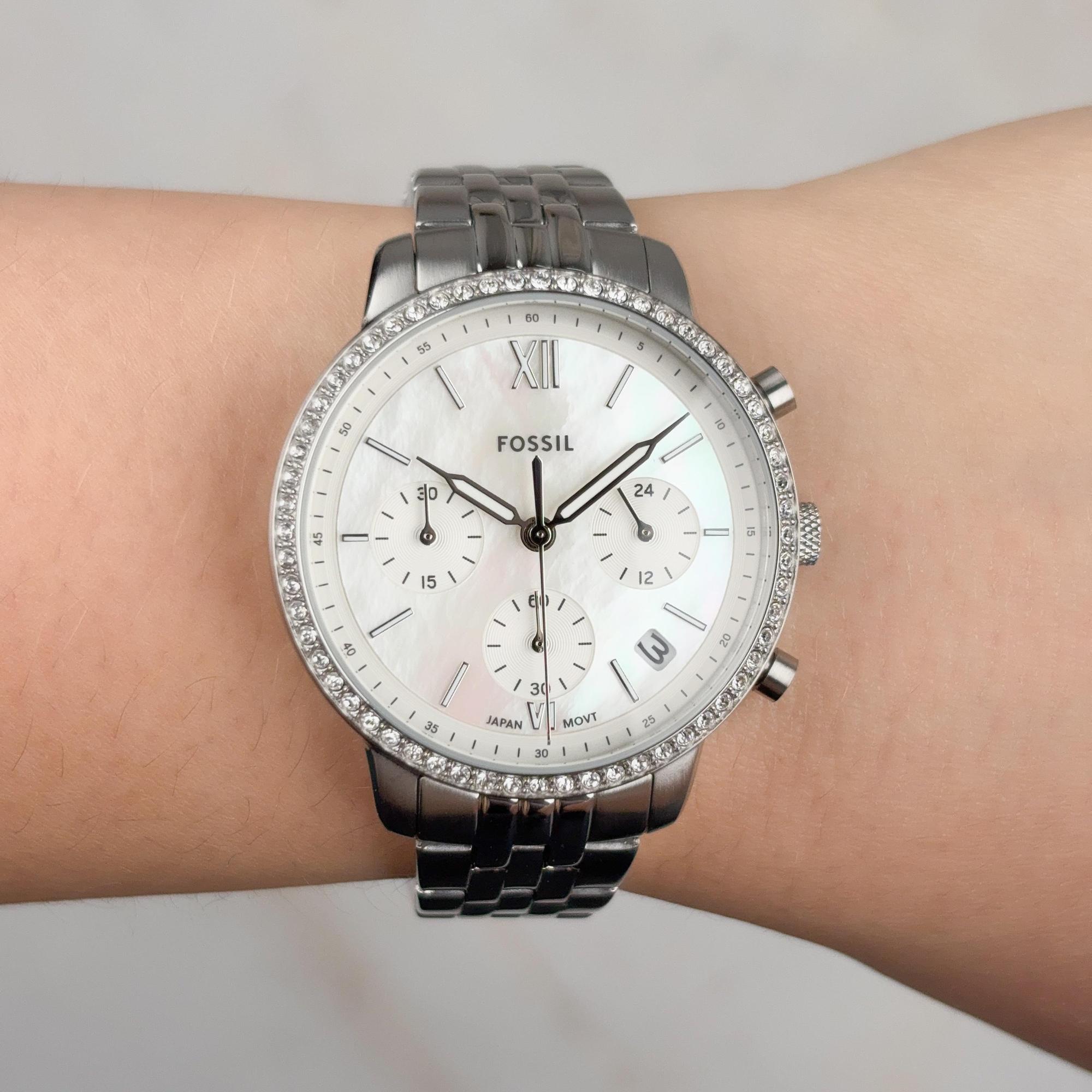 Fossil ES5357 NEUTRA CHRONO Stainless Steel 36mm Damskie fashion-modowy zegarek srebrny - miniatura 9
