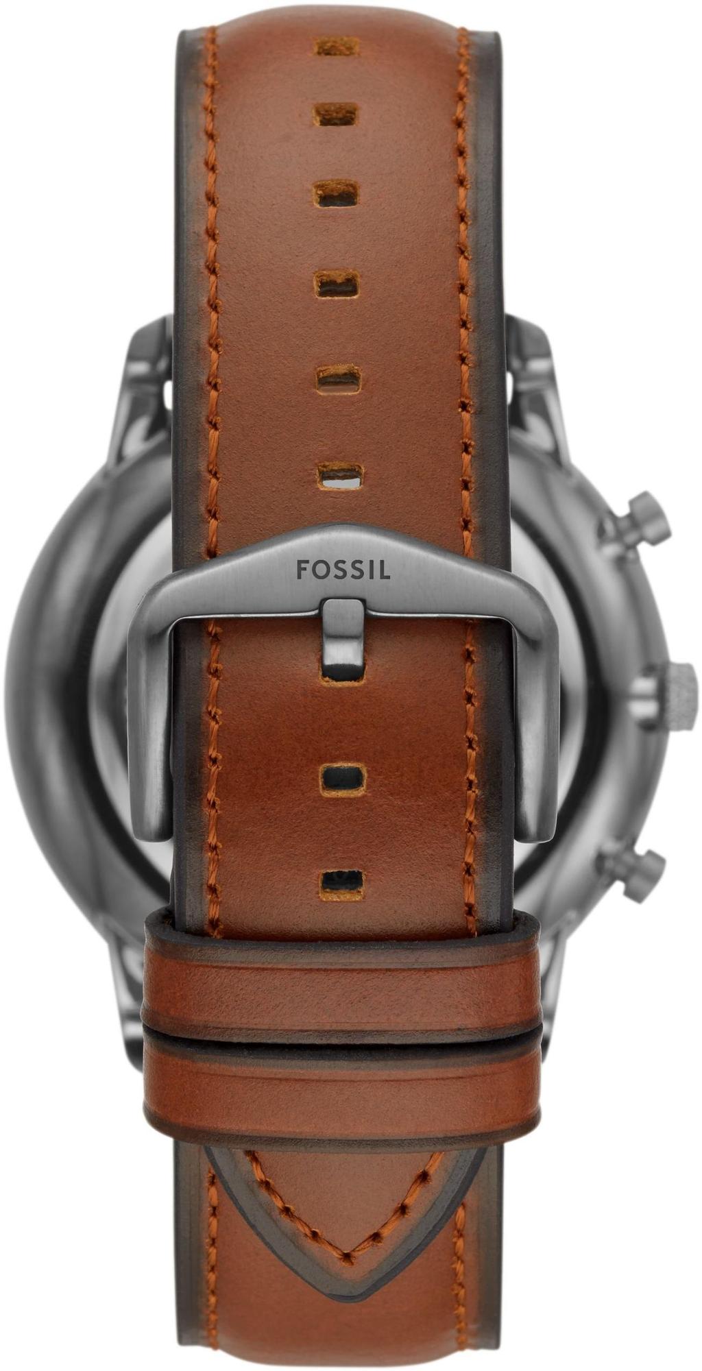 Fossil FS5512 Neutra NEUTRA CHRONO Brown Leather Strap 44mm zegarek męski fashion-modowy mineralne - miniatura 4