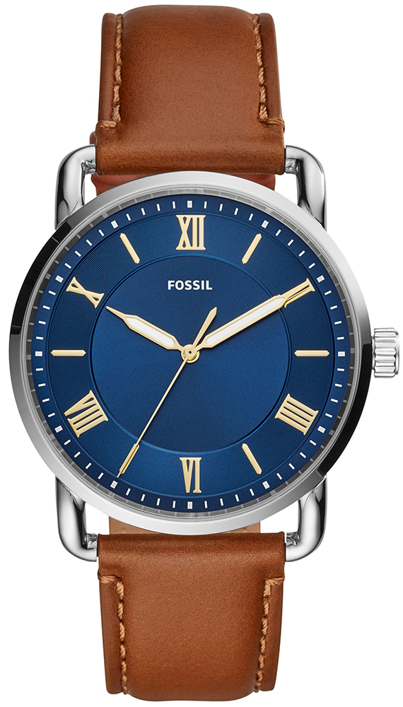 COPELAND THREE-HAND Brown Leather Strap 42mm Fossil FS5661 