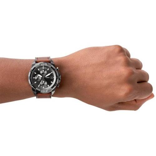 Fossil FS5855 zegarek szary fashion-modowy Bronson pasek - miniatura 4