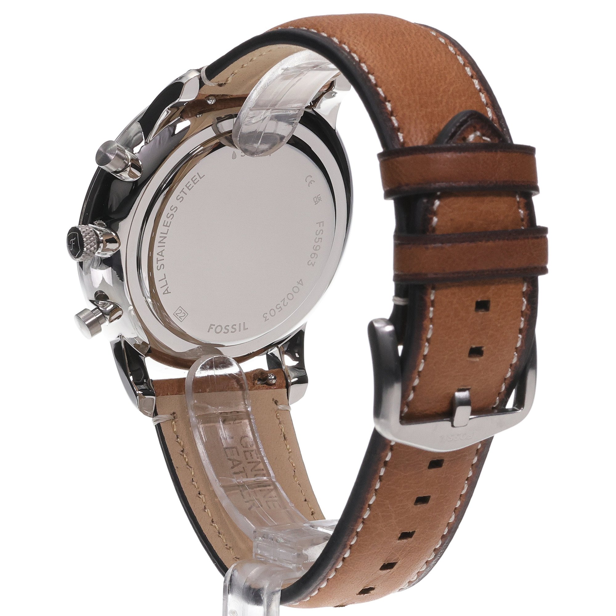 Fossil FS5963 zegarek srebrny klasyczny Męskie pasek - miniatura 4